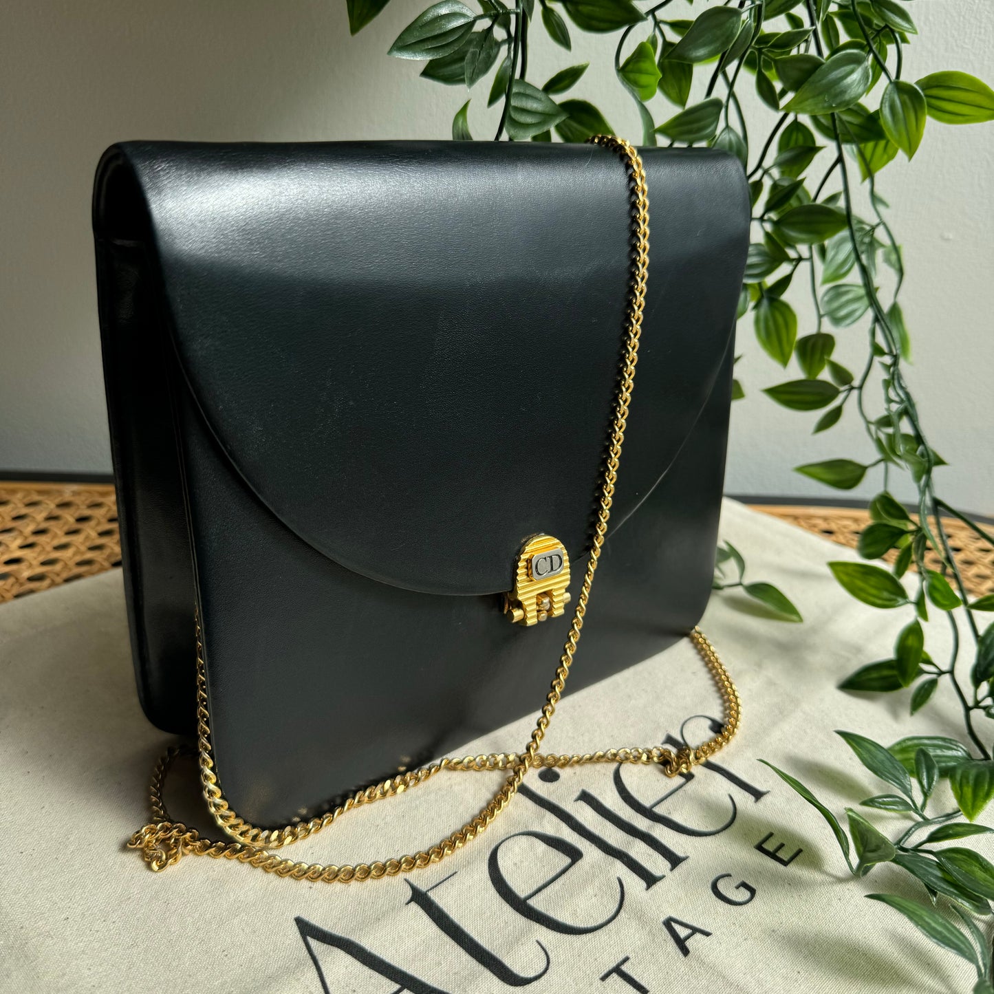 Dior 1980s Vintage Two Way Chain Strap Bag