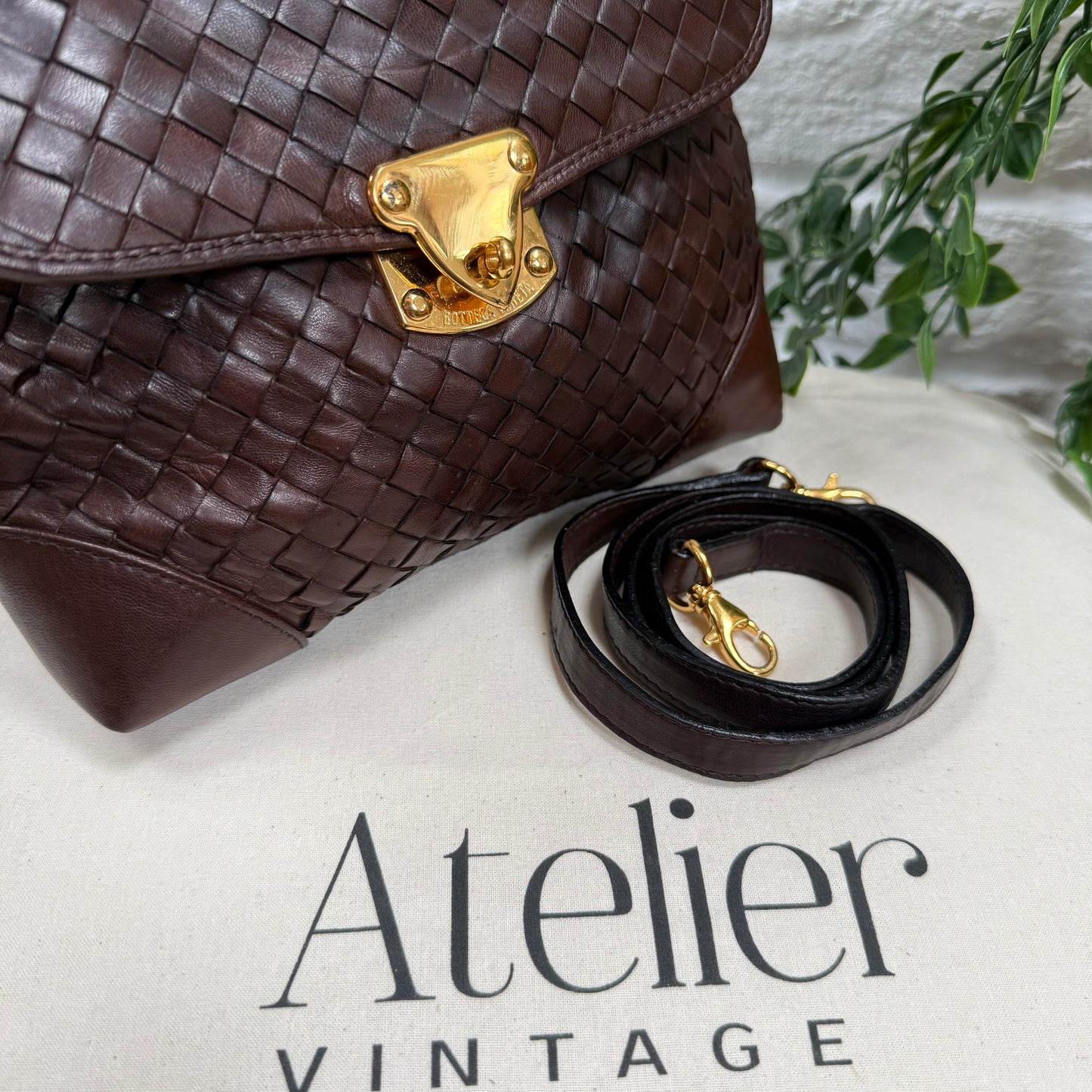 Bottega Veneta Chocolate Brown Two Way Cross Body