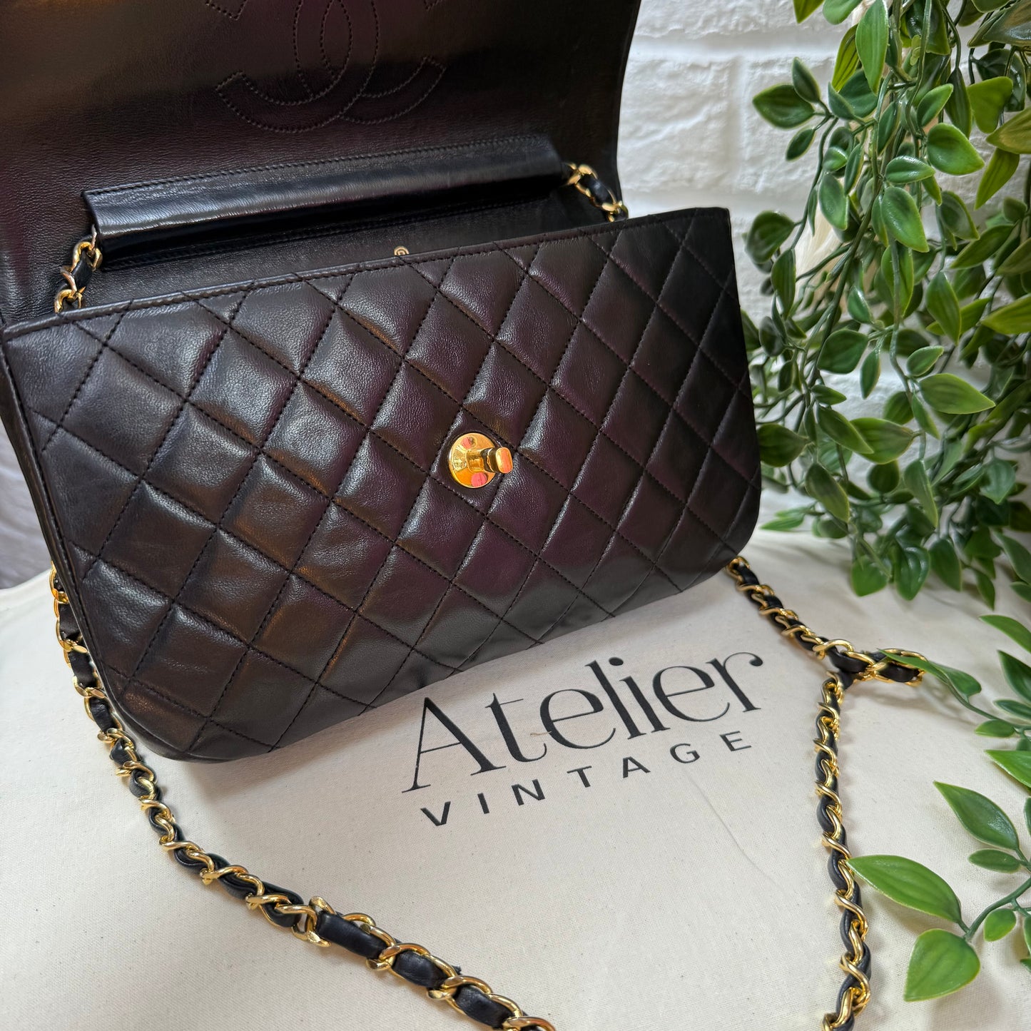 Chanel 1986 Half Moon Single flap with Limited edition CC Turnlock