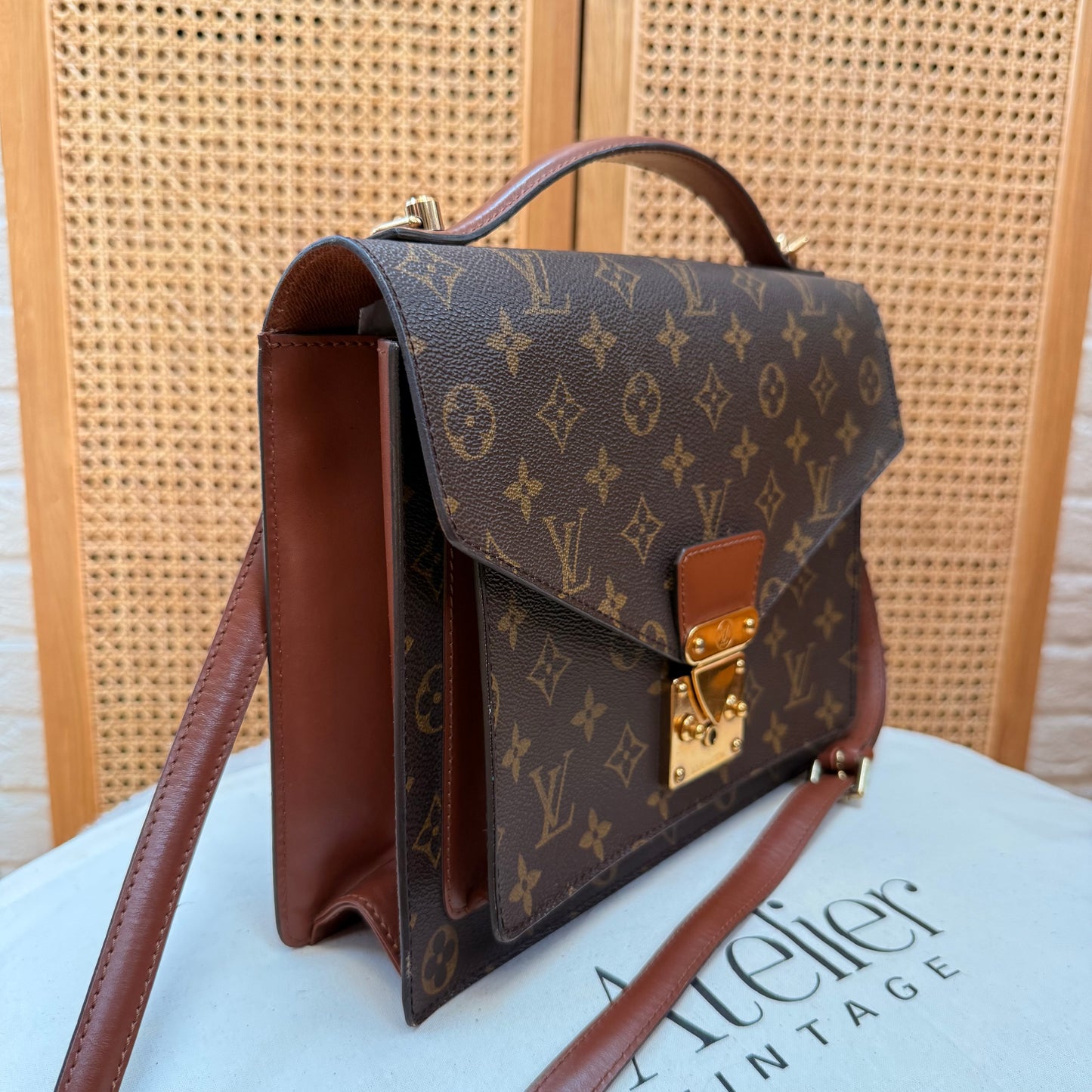 Louis Vuitton 1995 Monogram Monceau Two Way Top Handle
