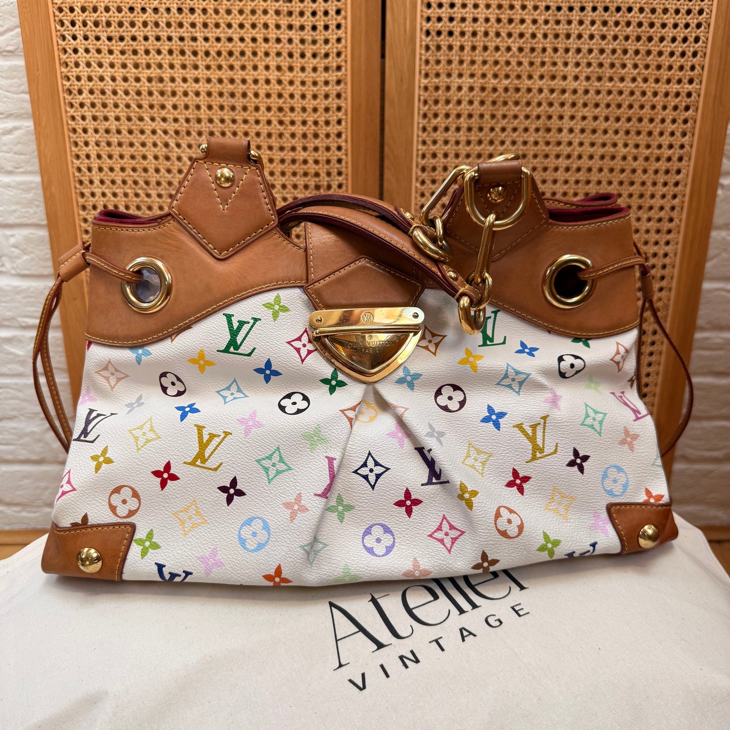 Louis Vuitton 2003 Murakami White Multi Color Ursula