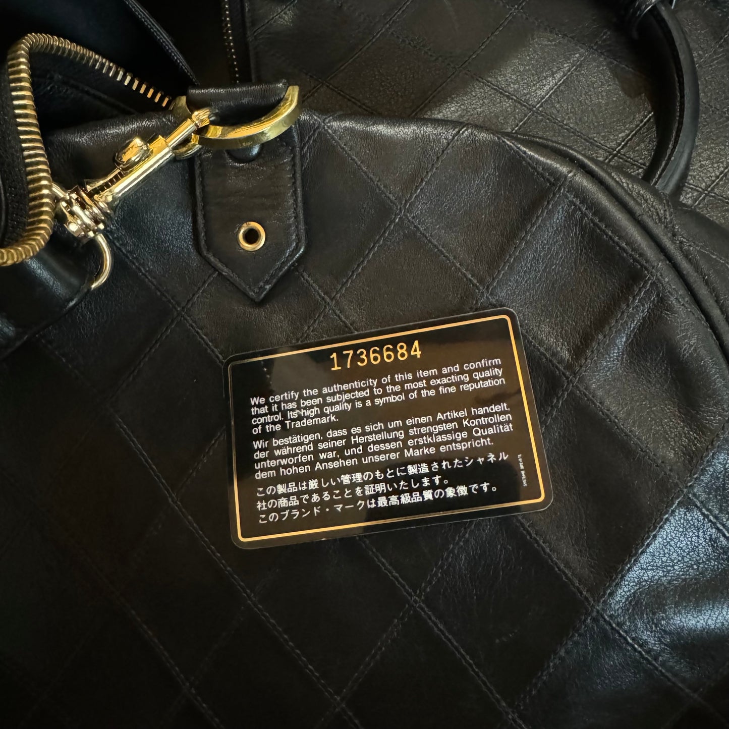 Chanel 1989 Lambskin Carryall 55