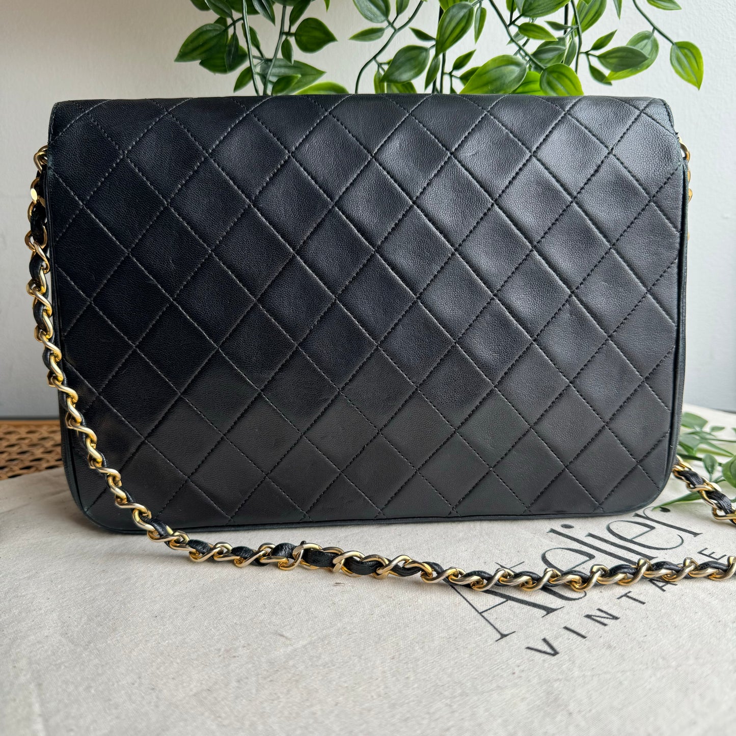 Chanel 1980s CC Turnlock Single Flap