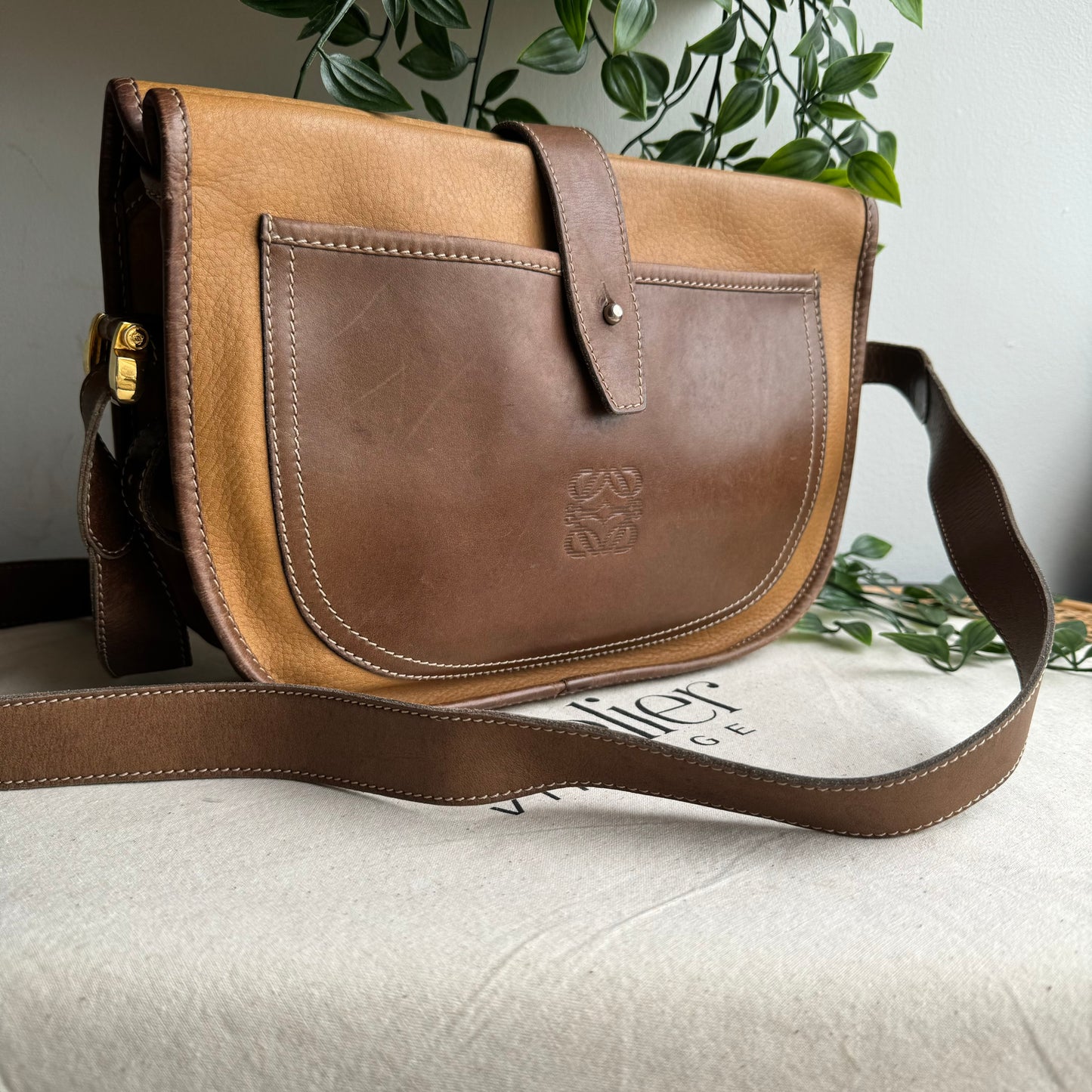 Loewe 1980s Anagram Cross Body Bag