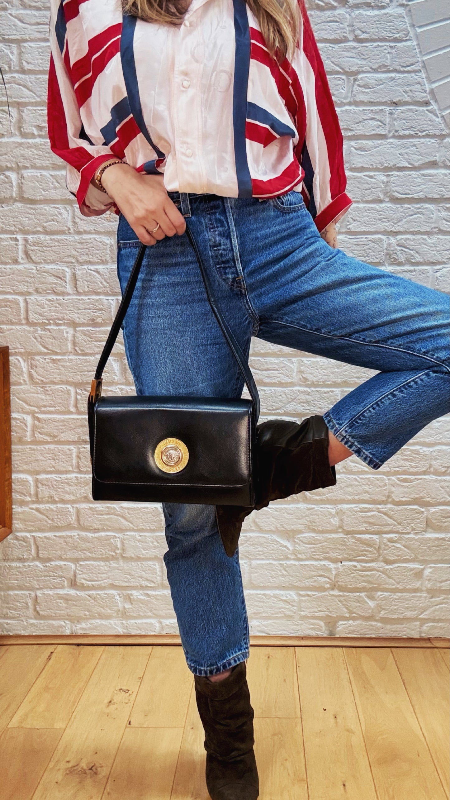 Versace Vintage Medusa Shoulder Bag