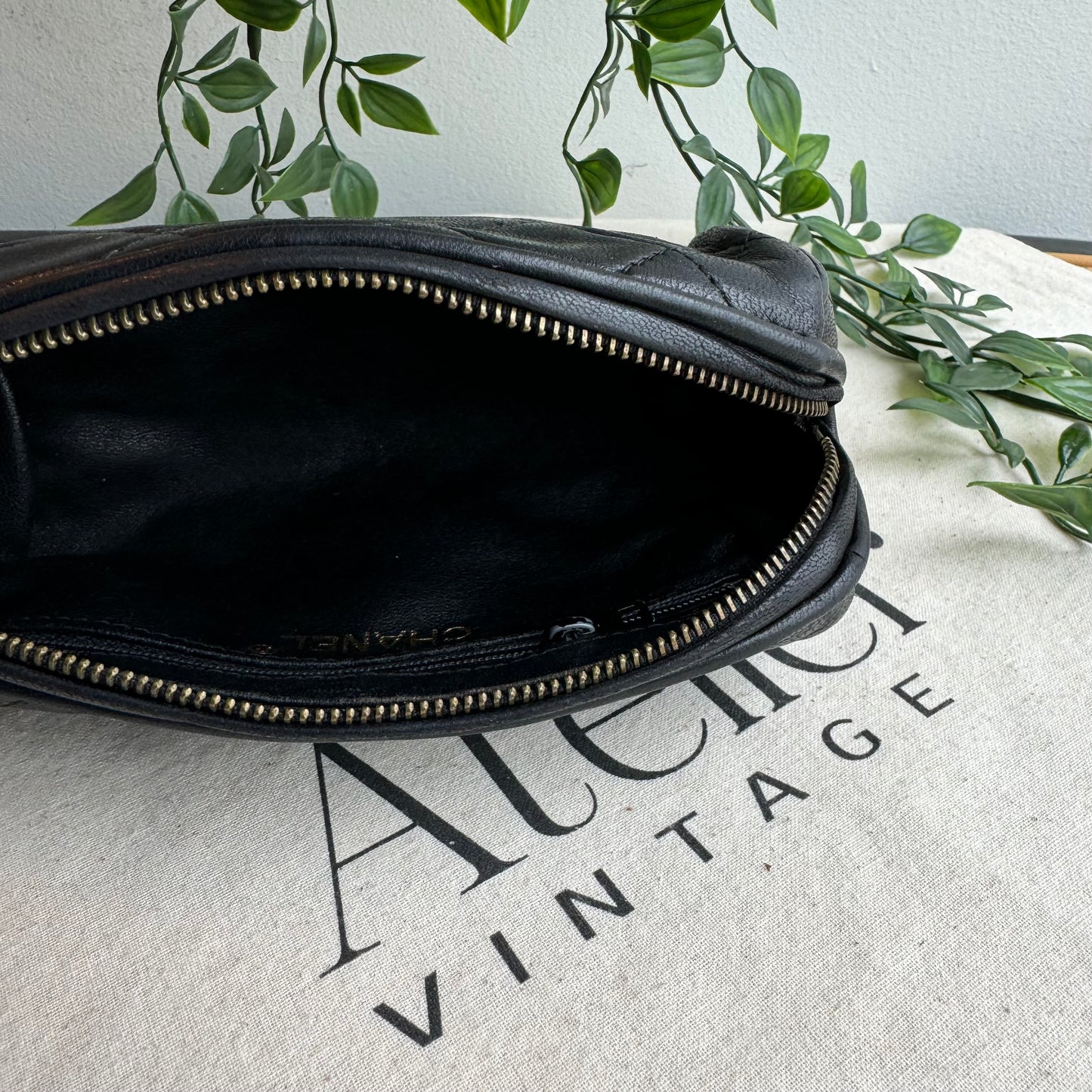 Chanel early 1990s Lambskin Tassel Pouch