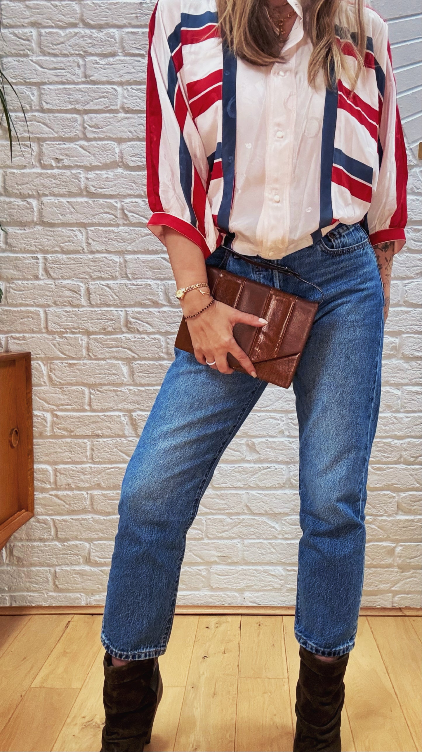 Saint Laurent 1980s Classic Envelope Two Way Bag