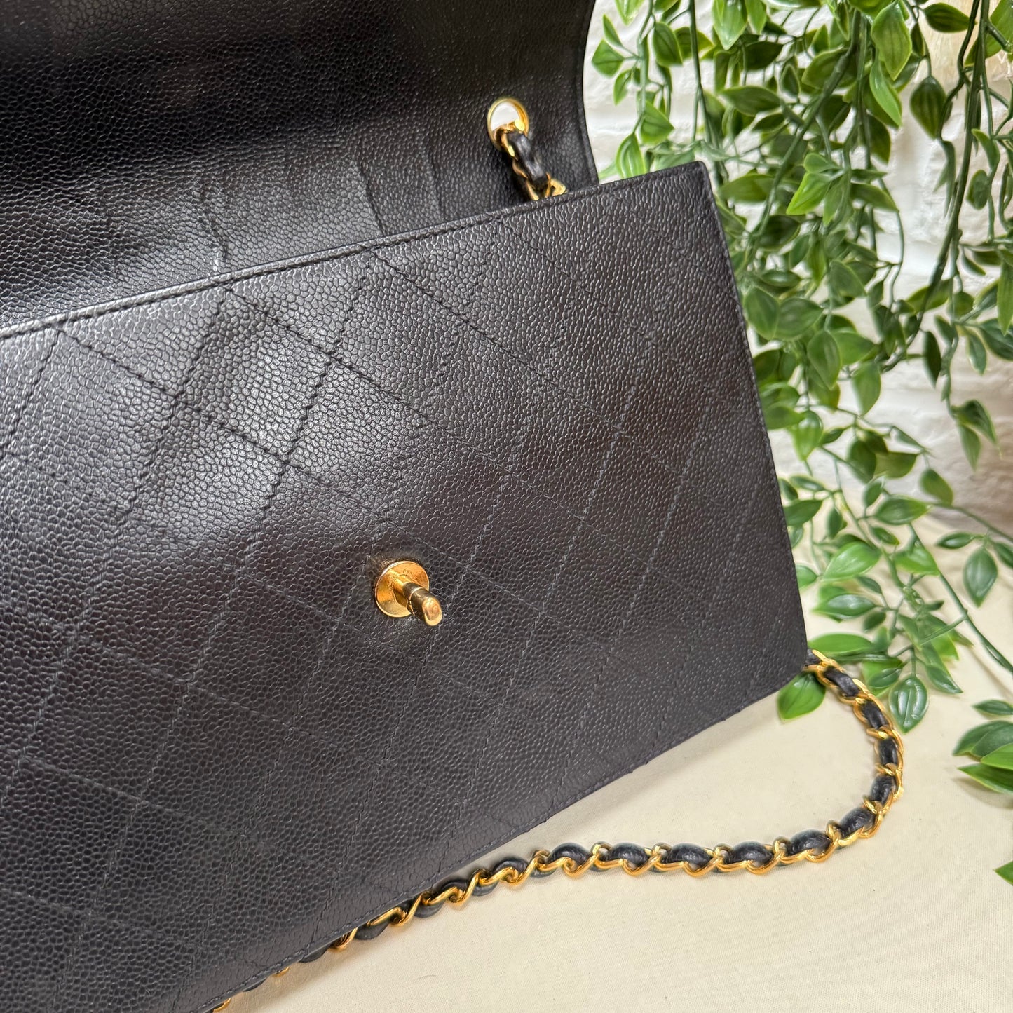 Chanel 1997 Very Rare Midnight Blue Caviar Single Flap