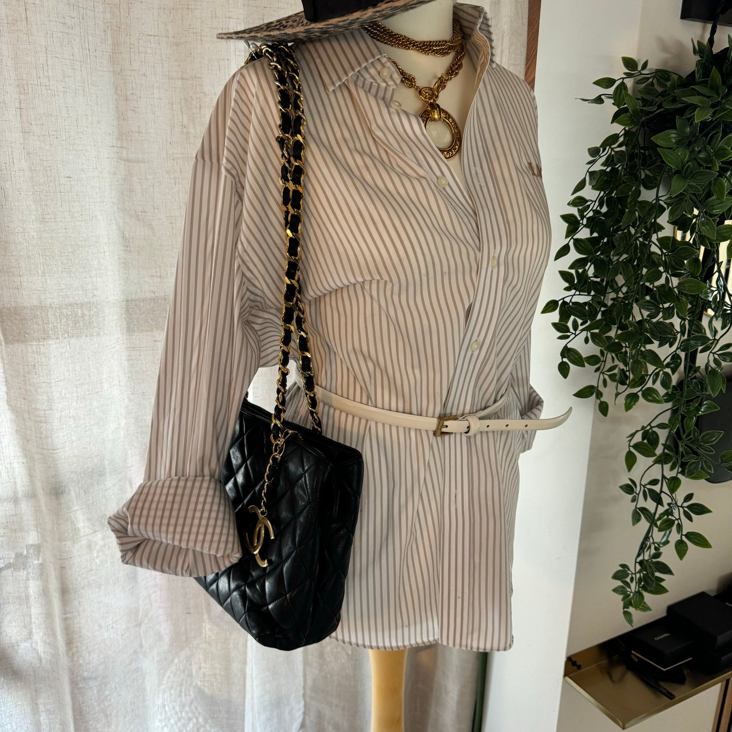 Chanel 1989 Quilted Lambskin CC Charm Tote