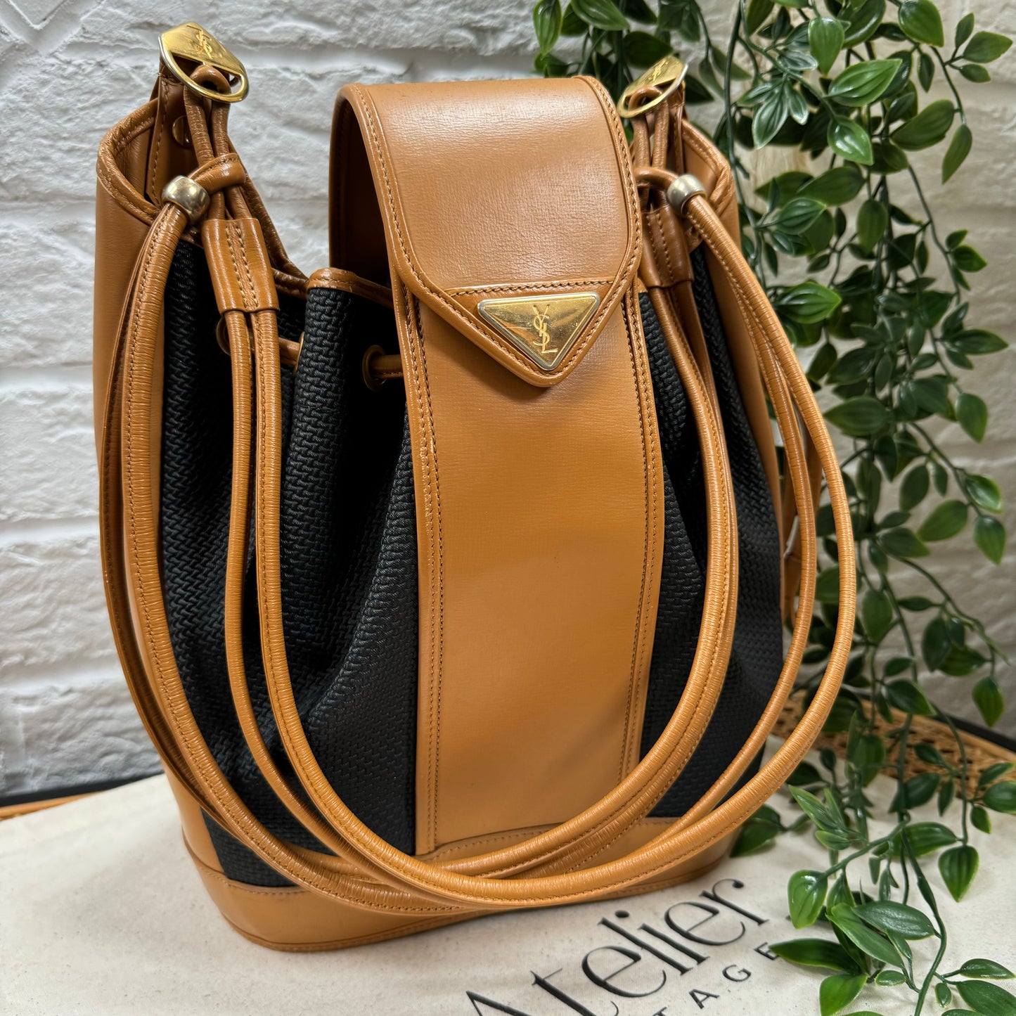 Saint Laurent 1980s Cross Body Bucket Bag