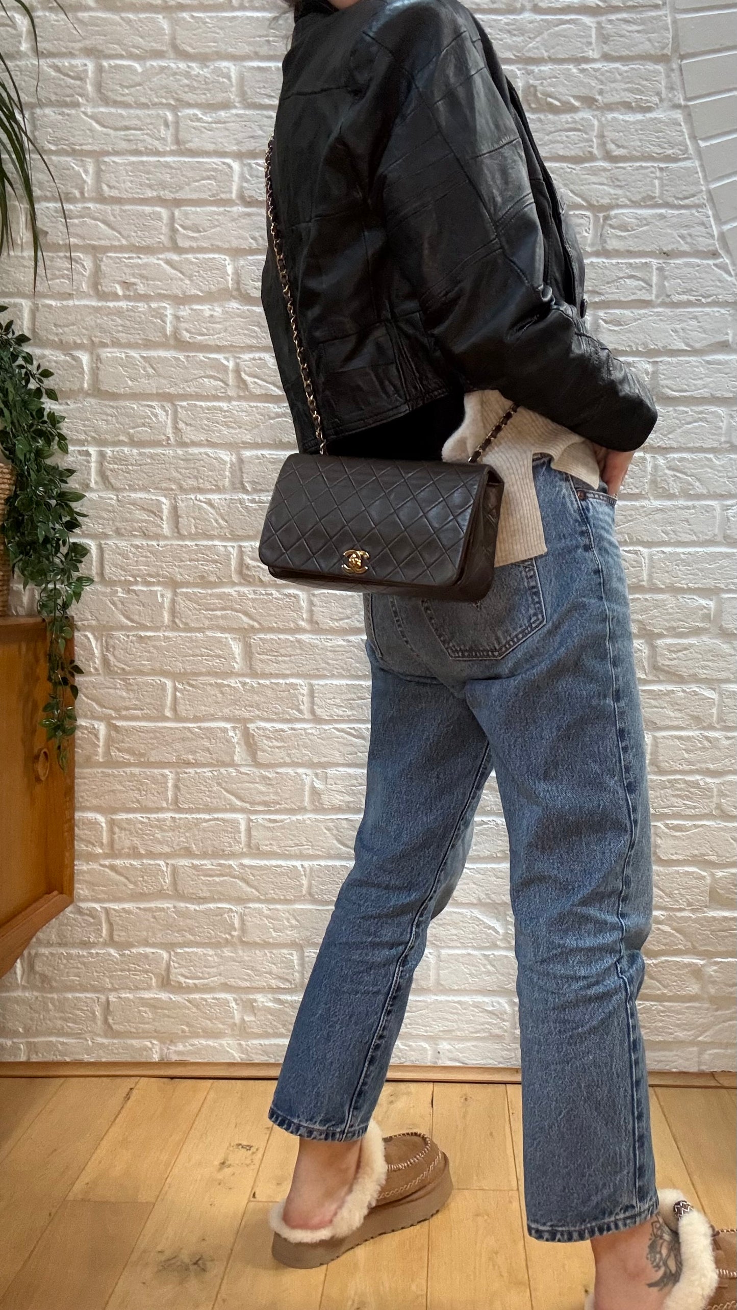 Chanel Rare 1989 Chocolate Brown Classic Medium Rectangle Full Flap