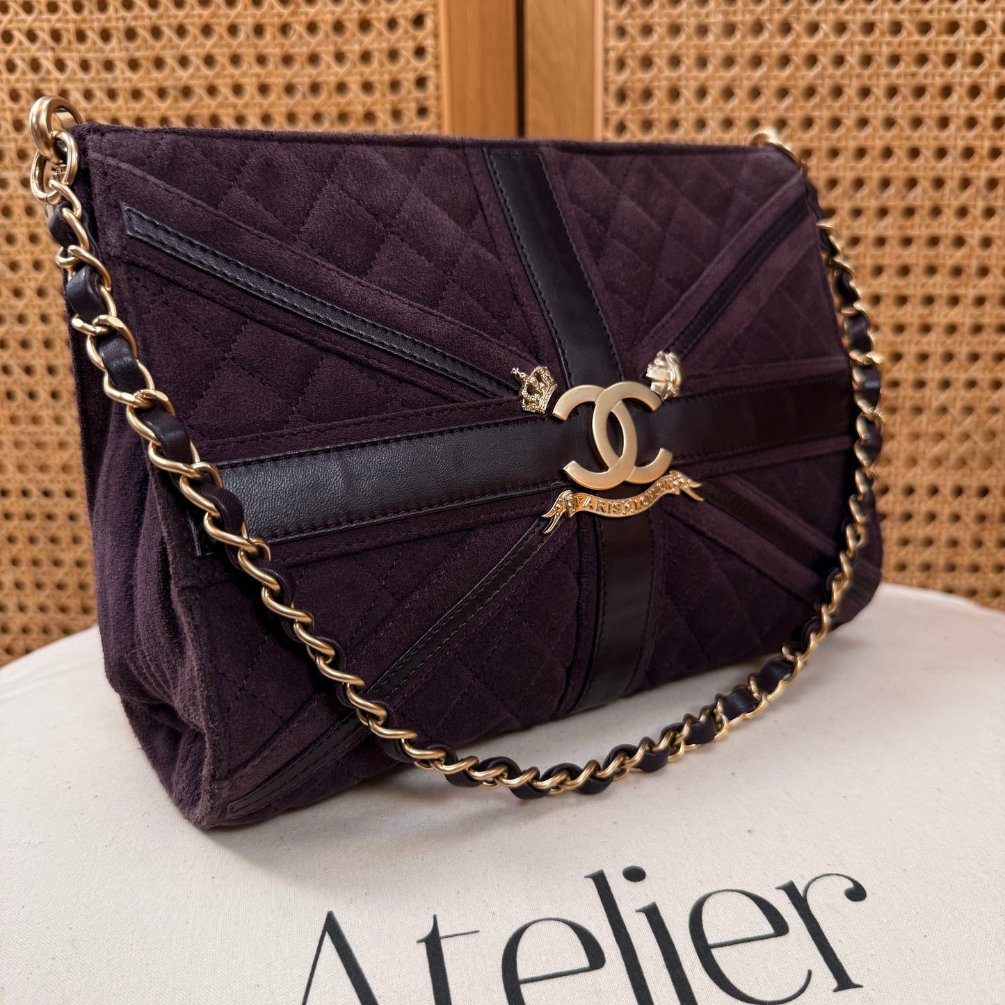 Chanel 2008 Bordeaux Limited Edition London & Paris Shoulder bag