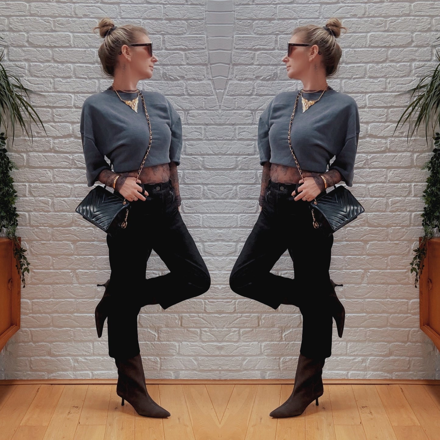 Chanel 1989 Chevron Quilted Cross Body mini Tote