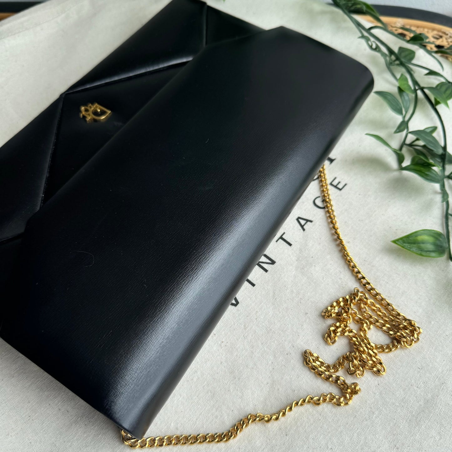 Dior 1980s Quilted Two Way Chain Strap Bag with Box