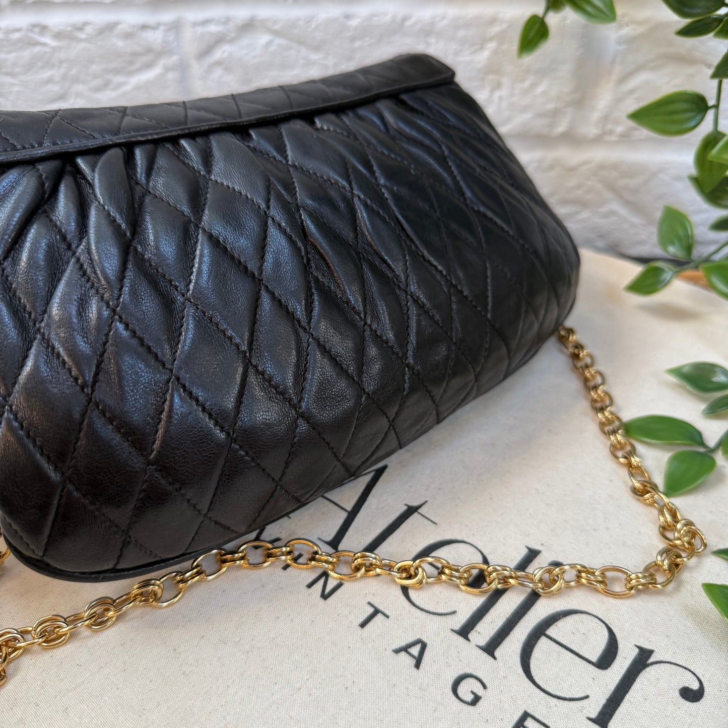 Chanel Rare 1970s CC Button Quilted Flap
