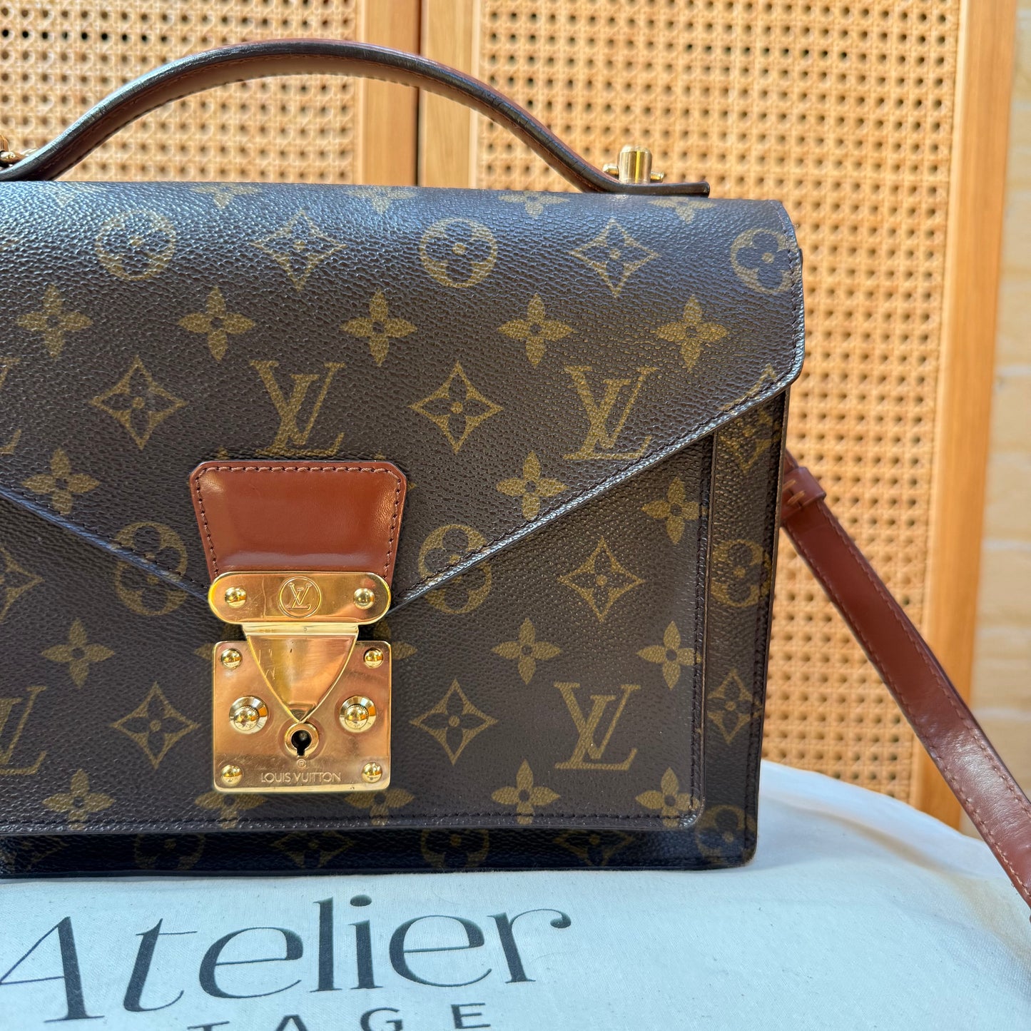 Louis Vuitton 1996 Monogram Monceau Two Way Top Handle