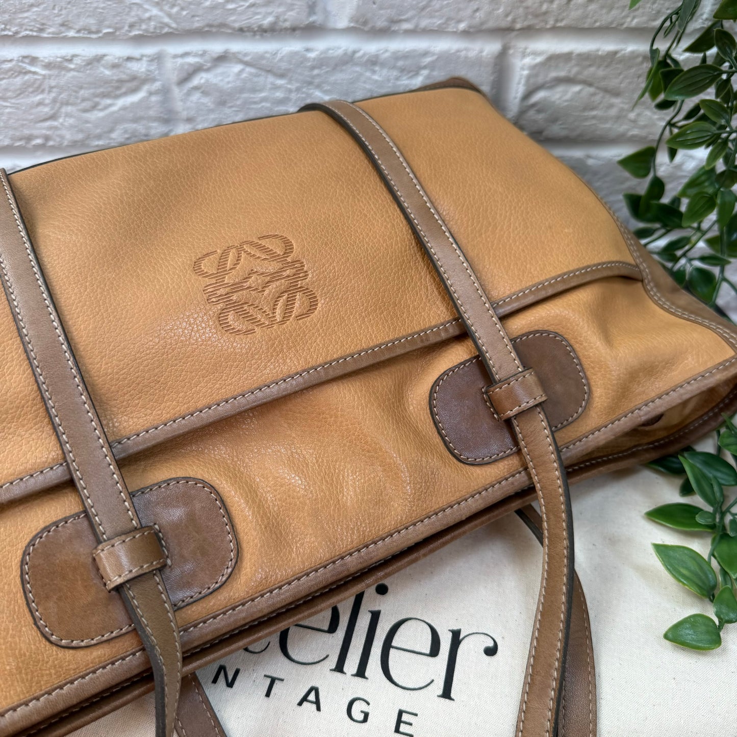 Loewe 1980s Anagram Tote Bag