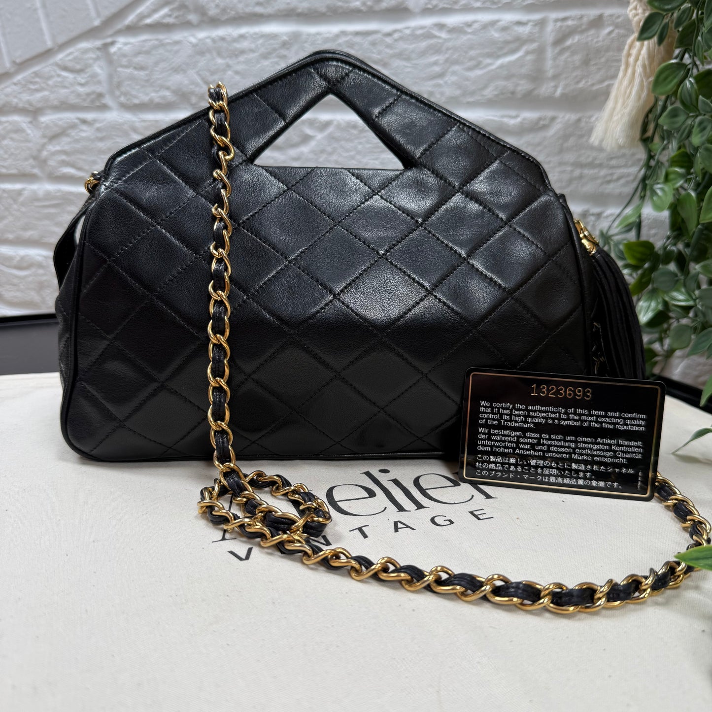 Chanel 1989 Chanel Two Way Top Handle & Cross Body Zip Top