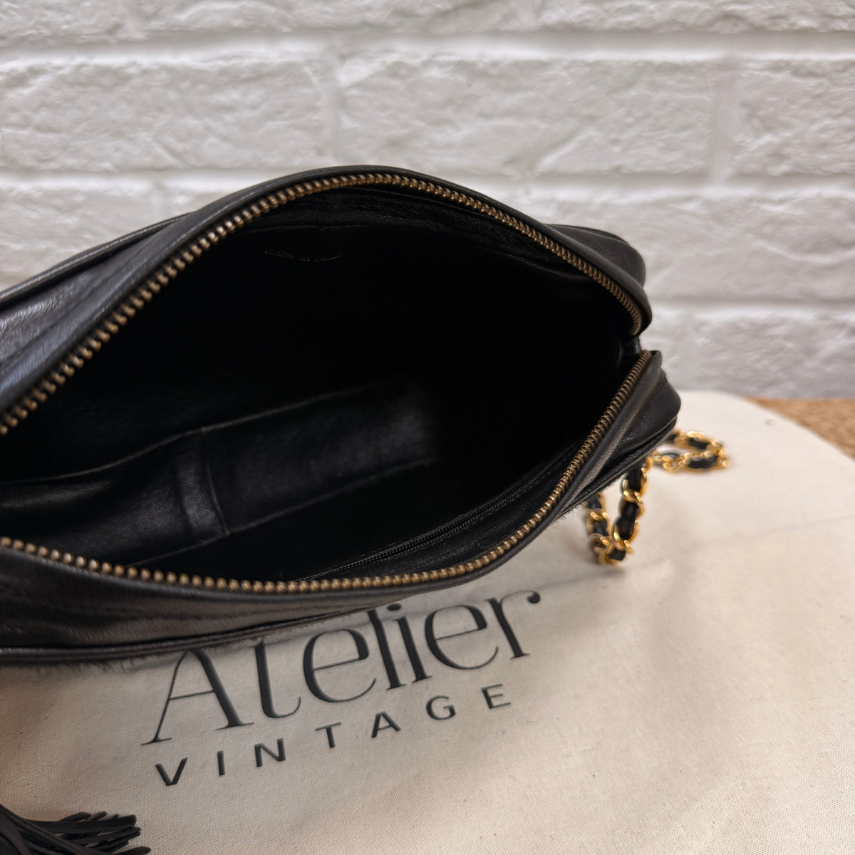 Chanel 1986 Rare Black Pony Hair & Leather Camera Bag