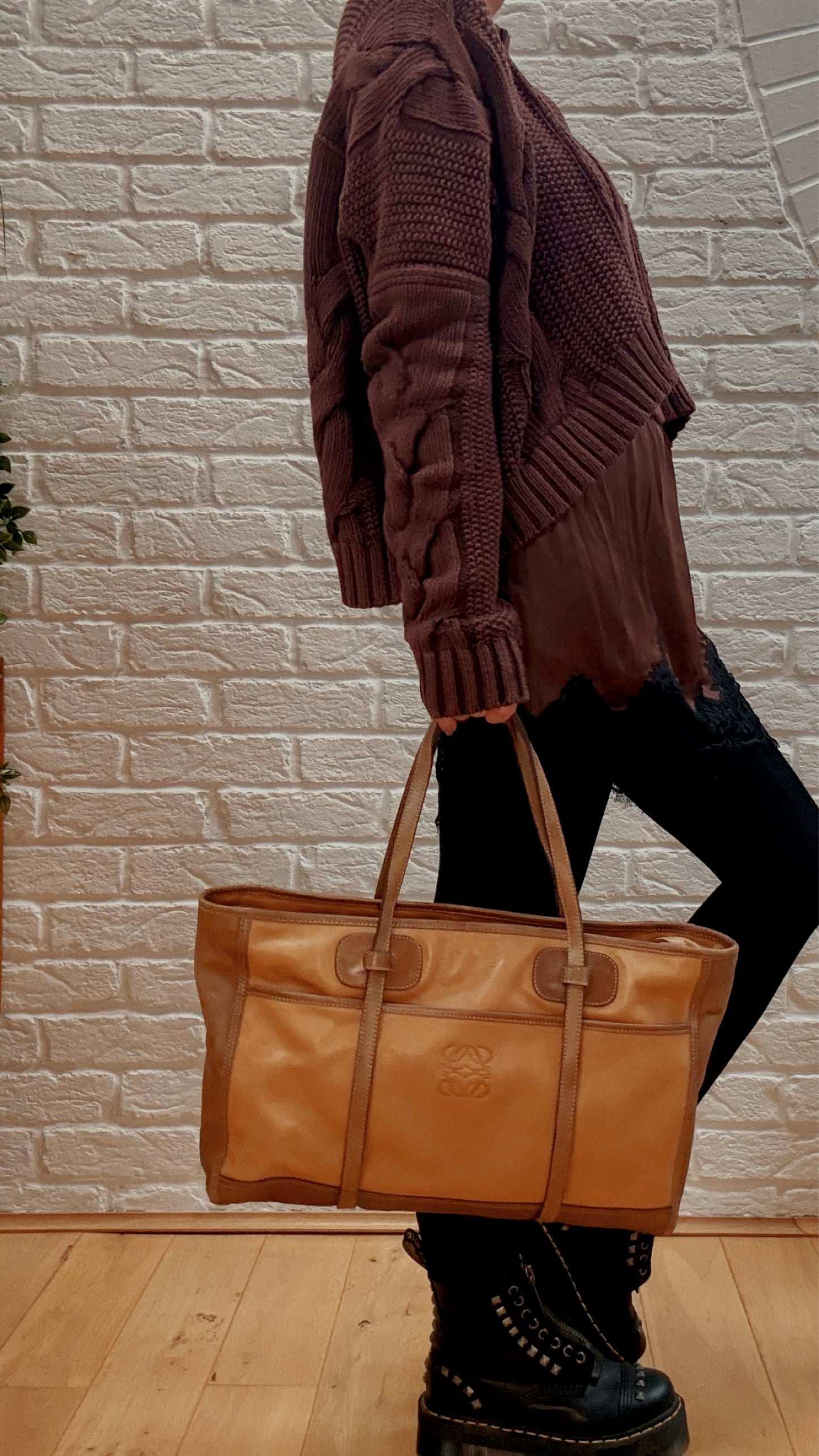 Loewe 1980s Anagram Tote Bag