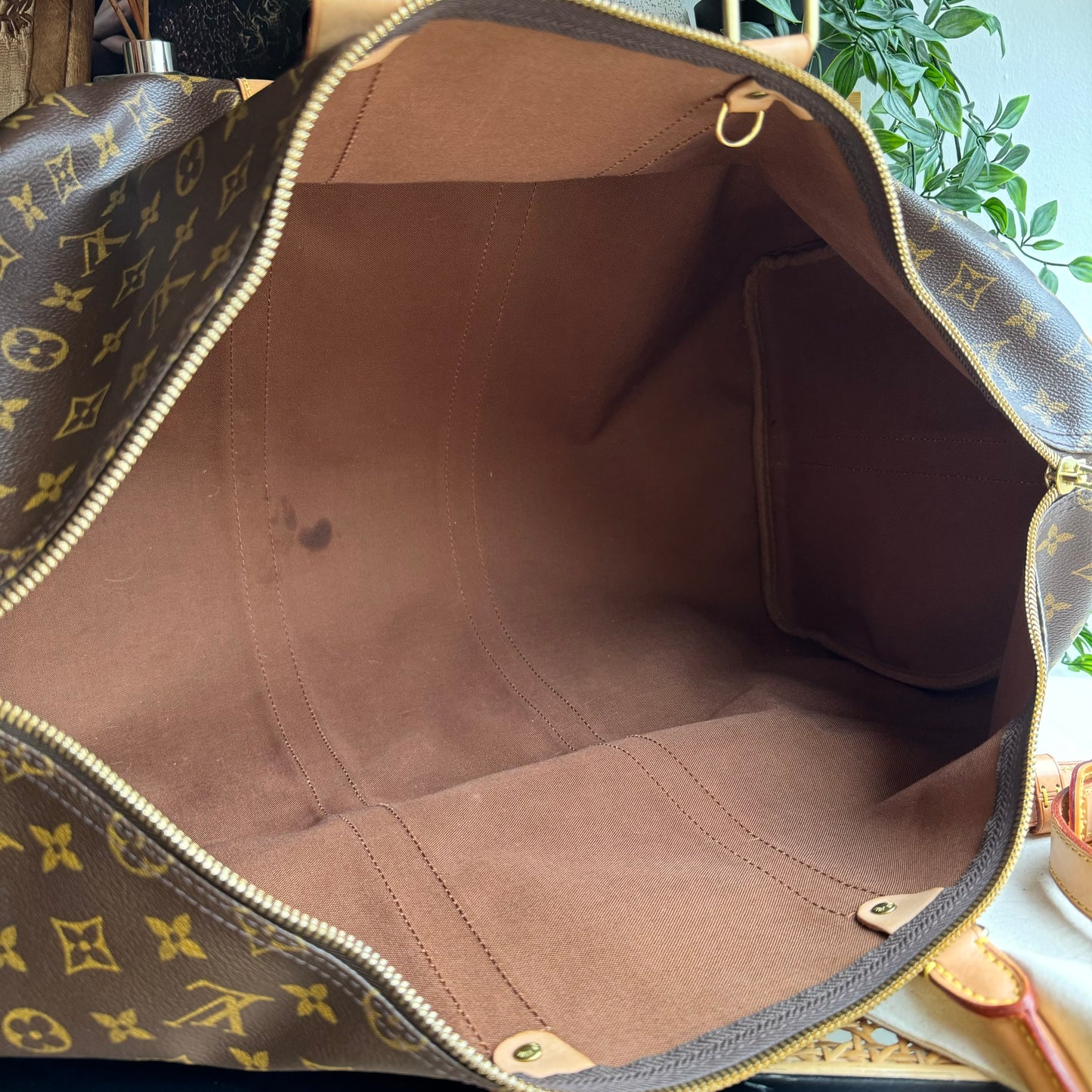 Louis Vuitton 2002 Keepall Bandoulier 55 with padlock & Keys