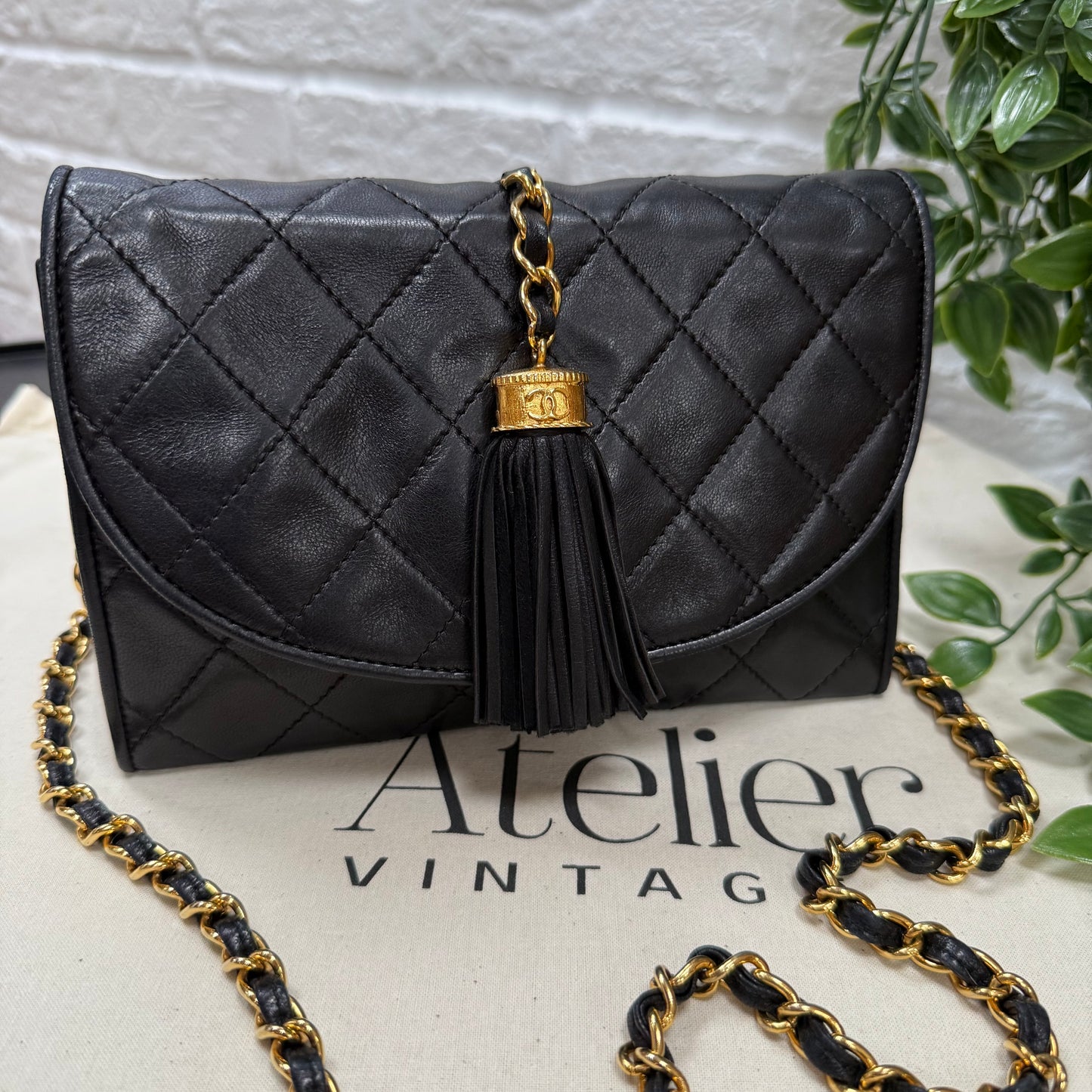 Chanel 1989 Tassel Half Moon Flap
