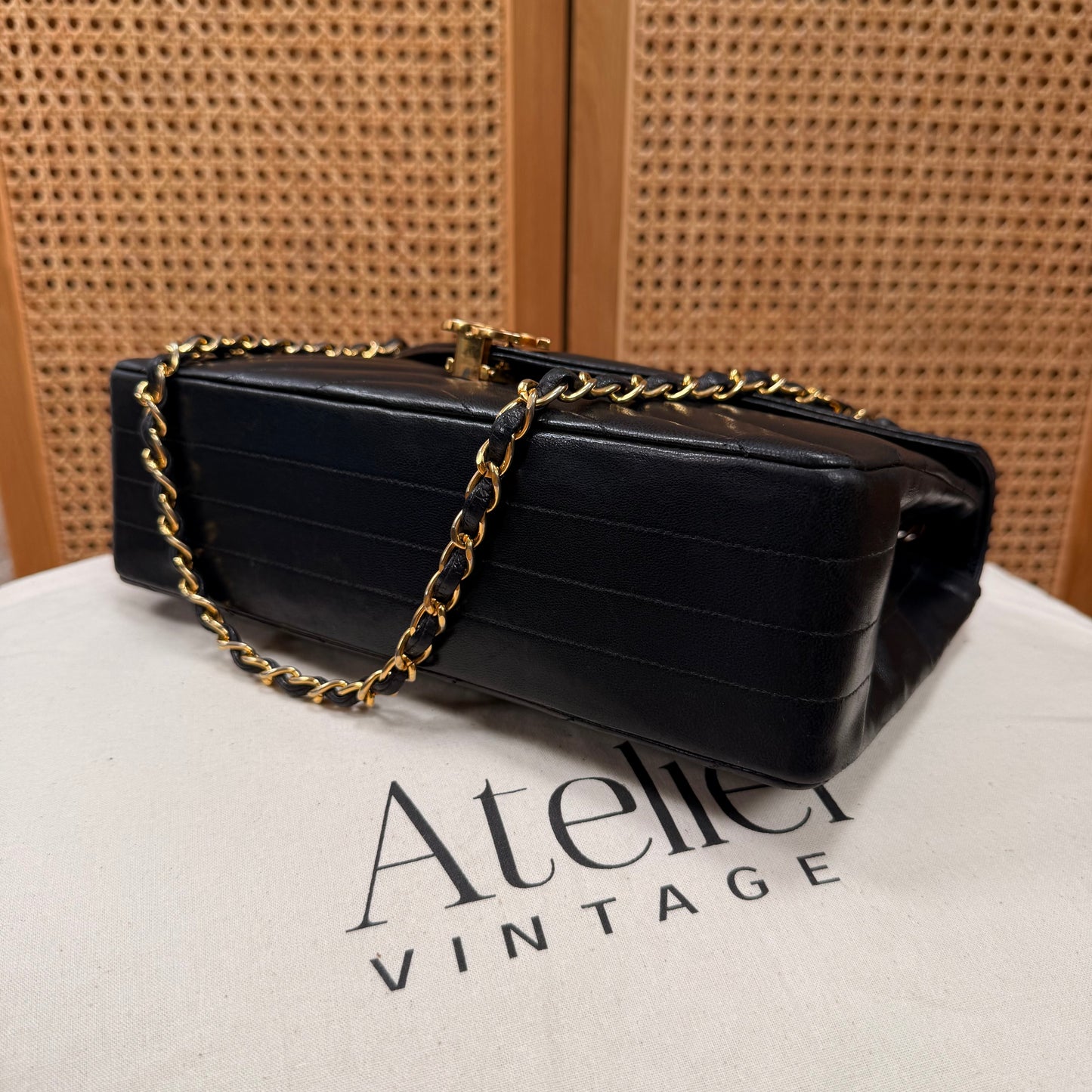 Chanel 1986 1986 Chevron Quilted Envelope Single Flap