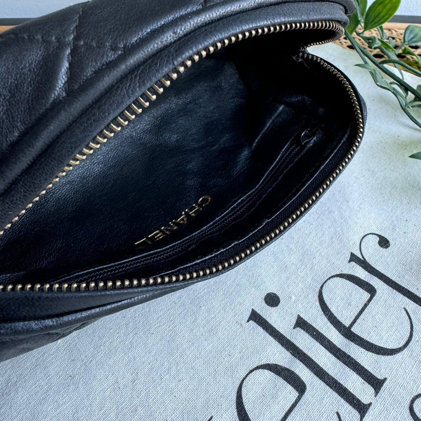 Chanel early 1990s Lambskin Tassel Pouch/Clutch