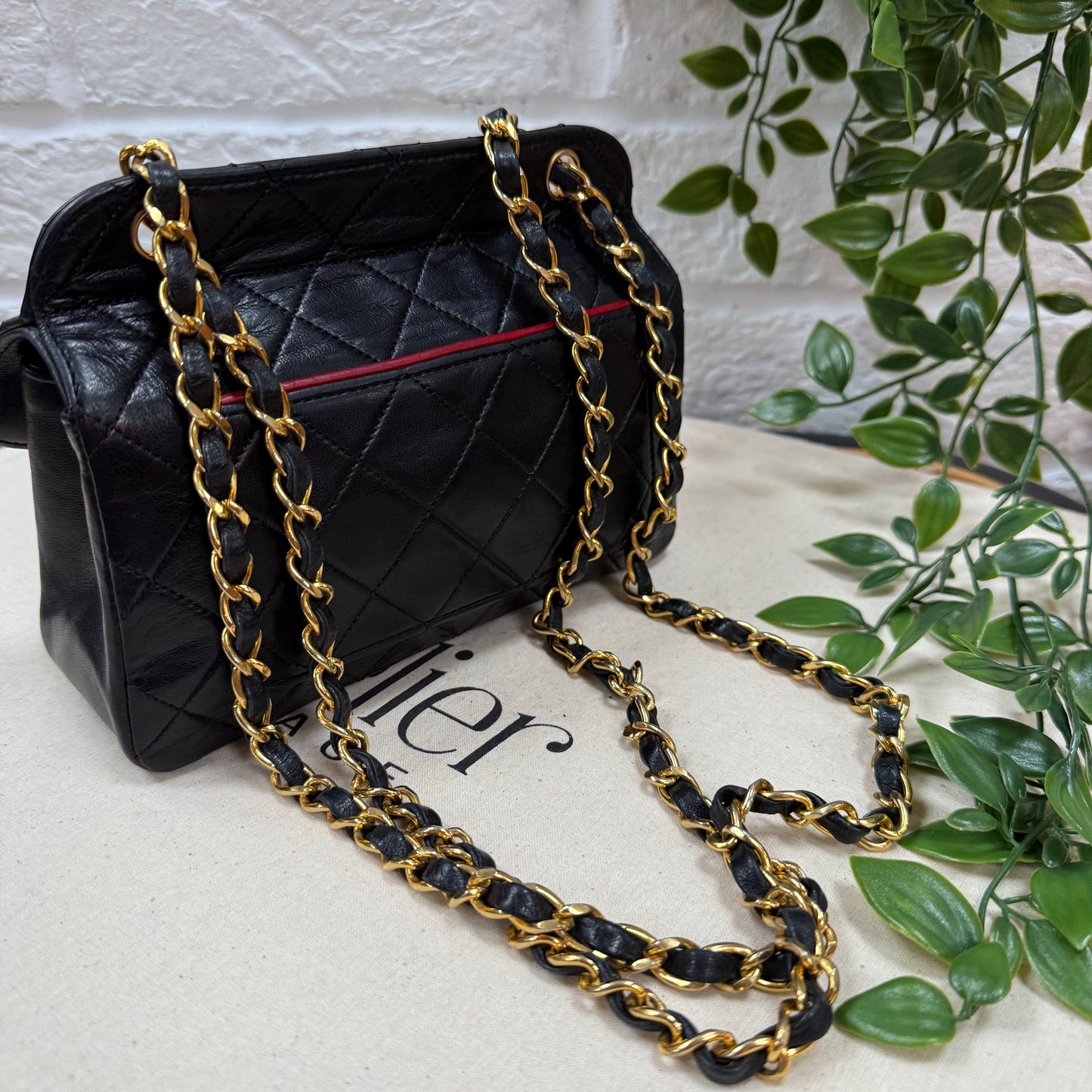 Chanel 1989 Rare Bi Color Single Flap Two Way
