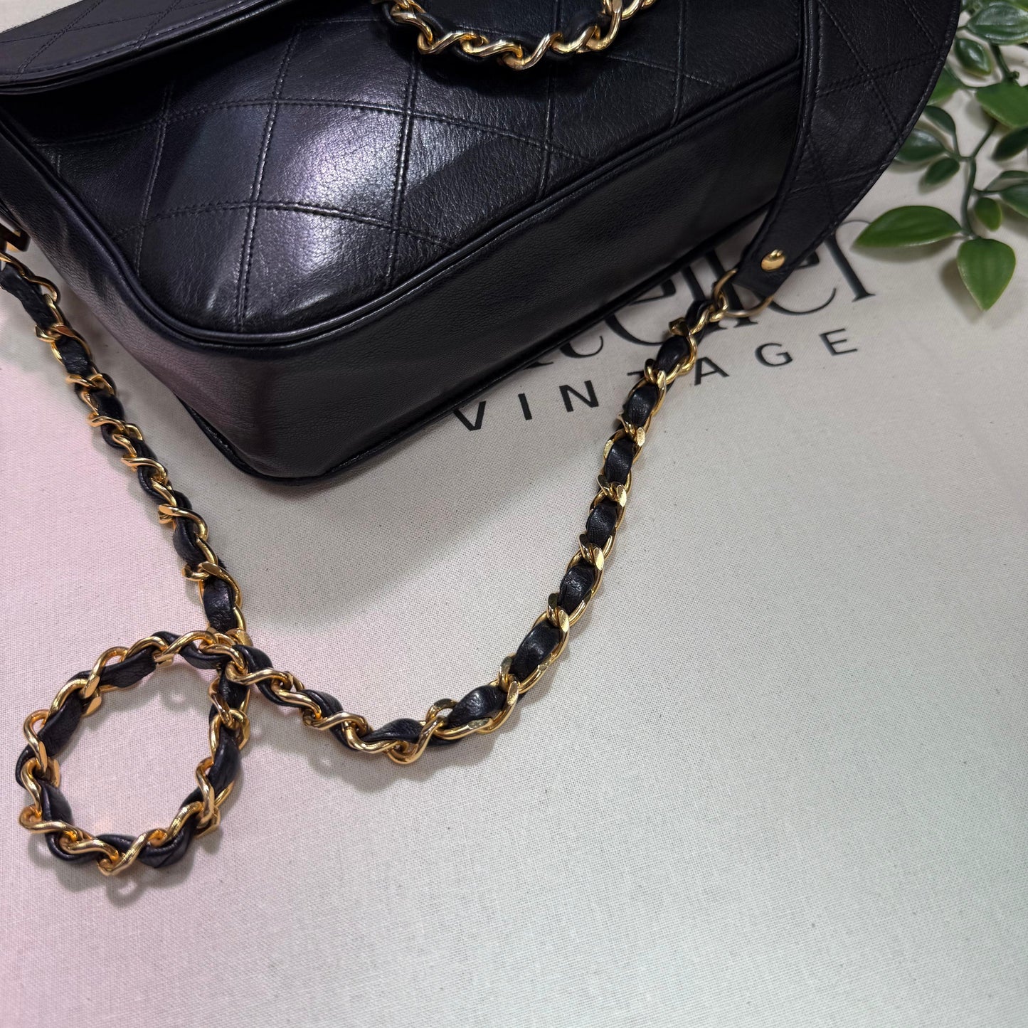 Chanel Jumbo CC Clasp Black Lambskin Cross Body