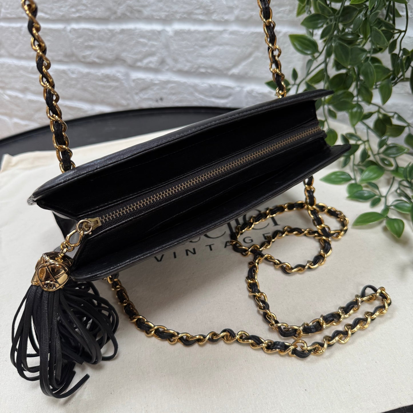 Chanel 1989 Cross Body Tassel Mini zip Tote