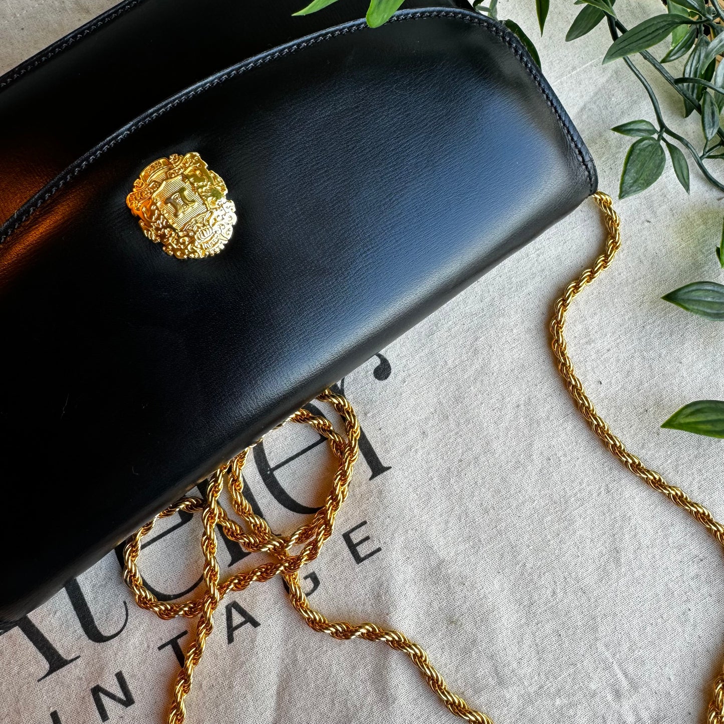 Celine Vintage Triomph Chain Strap Bag