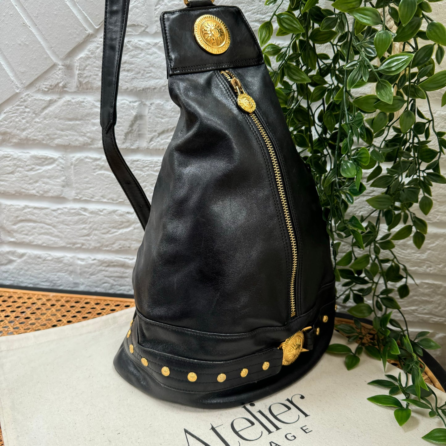 Versace 1990s Medusa Sling Back Pack