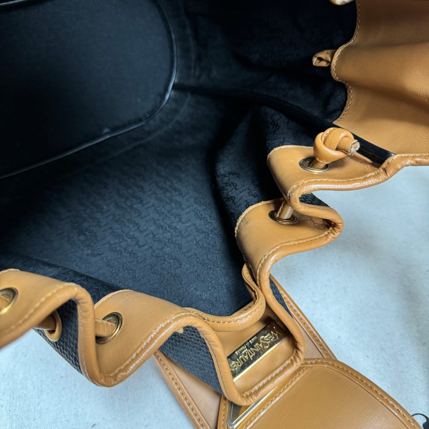 Saint Laurent 1980s Cross Body Bucket Bag