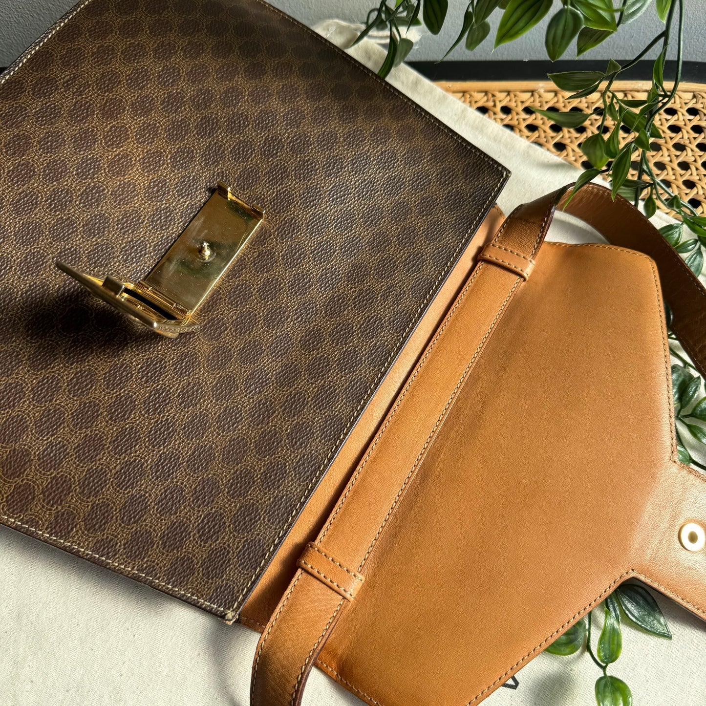 Celine 1990s Macadam Cross Body