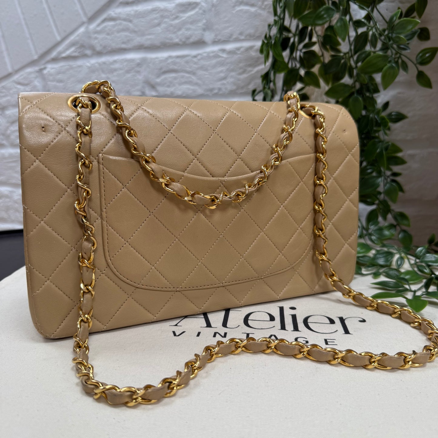 Chanel Rare 1989 Dark Beige Classic Double Flap Medium