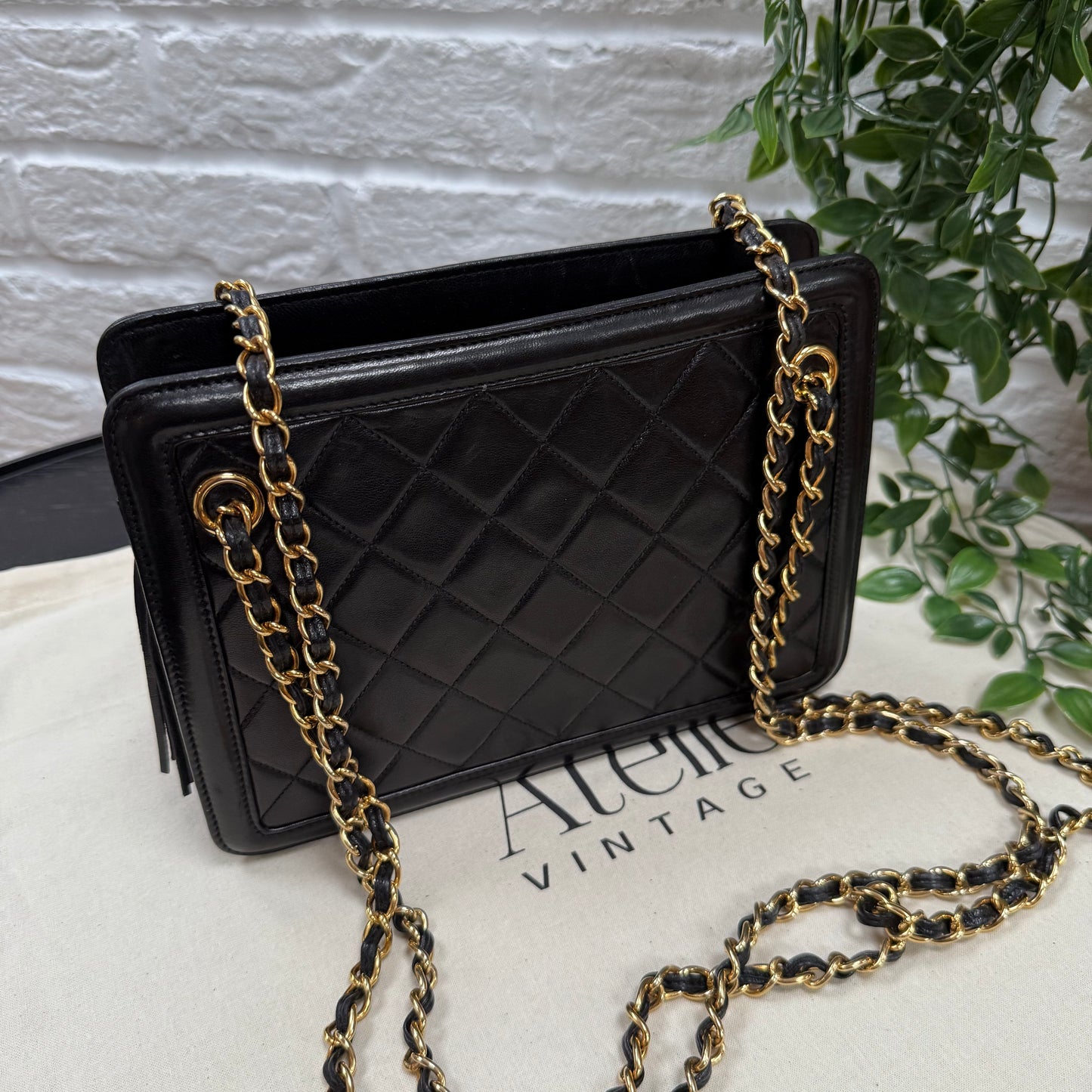 Chanel 1989 Cross Body Tassel Mini zip Tote