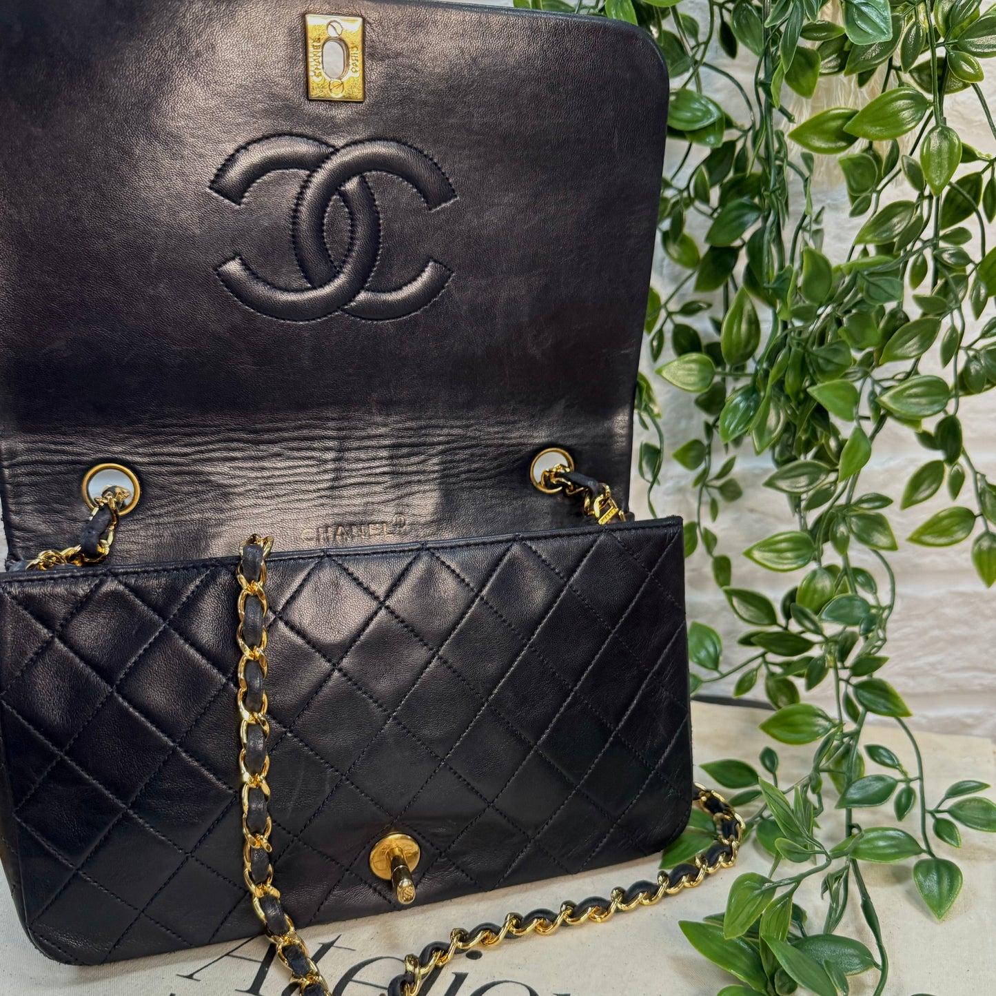 Chanel 1989 Classic Medium Navy Rectangle Full Flap