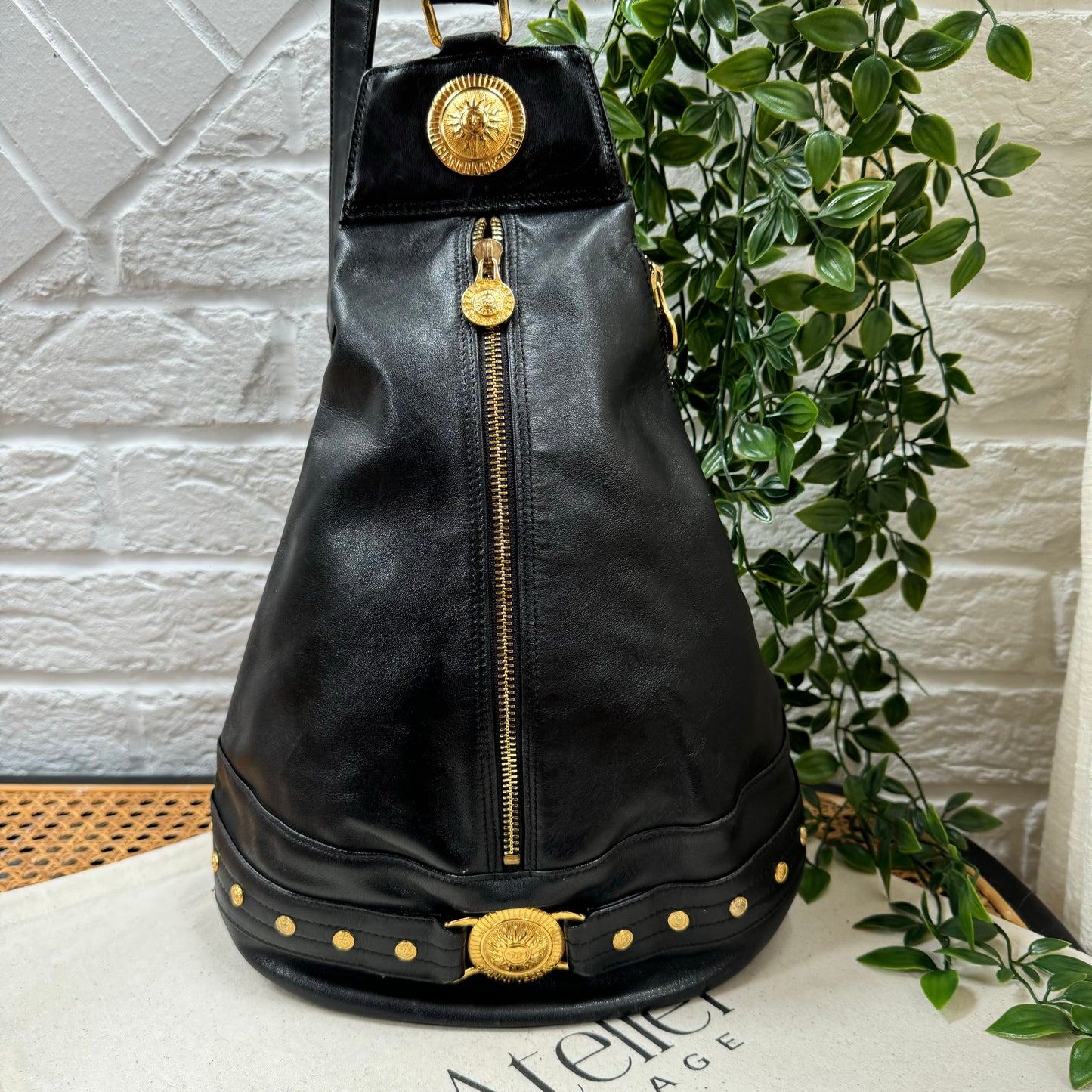 Versace 1990s Medusa Sling Back Pack