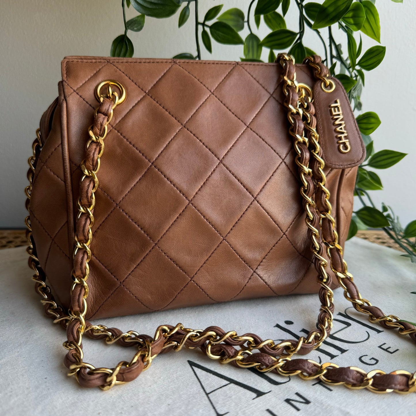 Chanel 1994 CC Lambskin Quilted Shoulder Bag