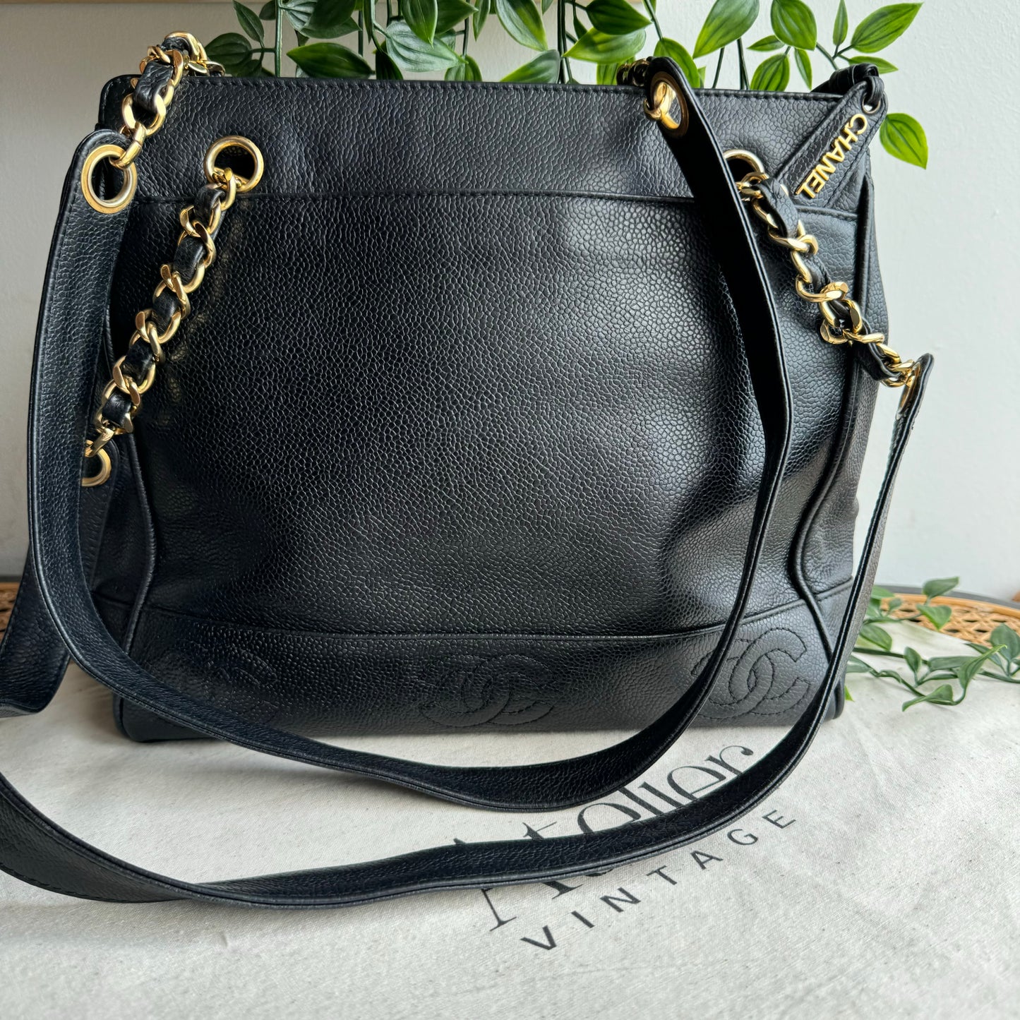 Chanel 1996 Triple CC Caviar Tote