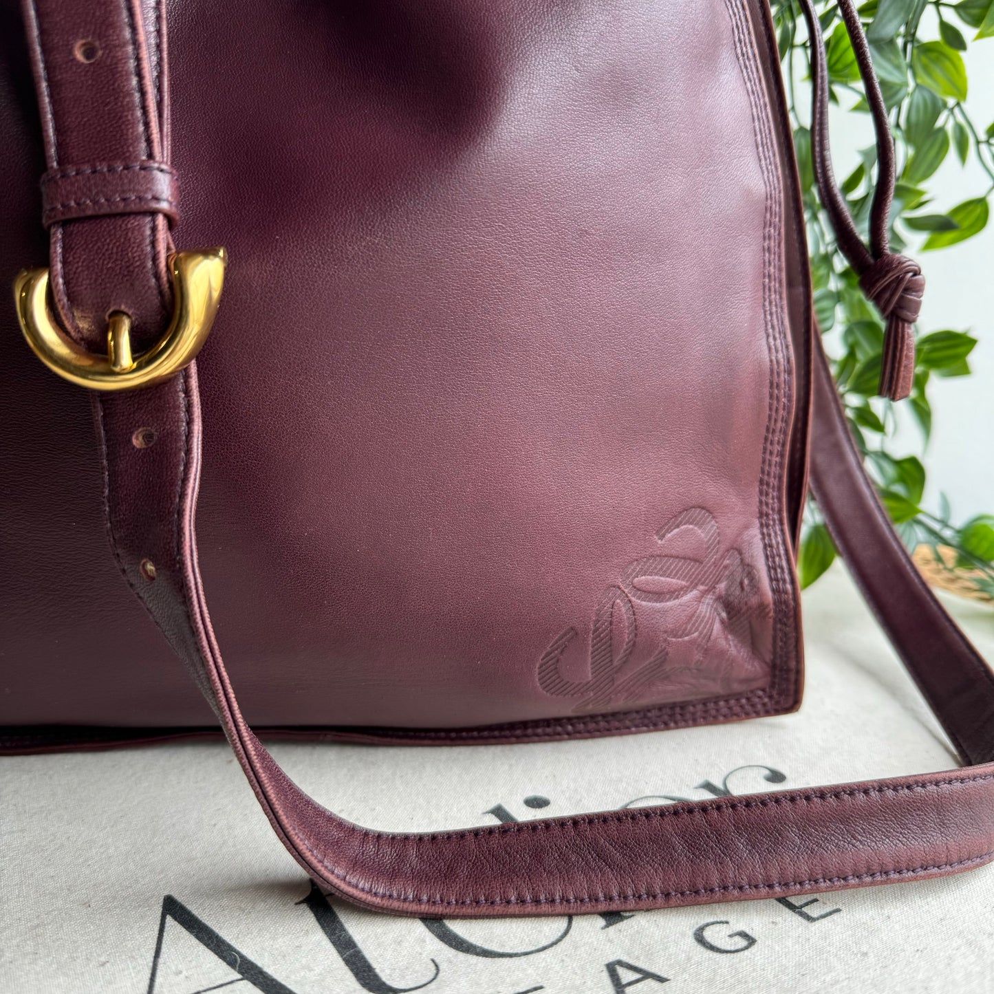 Loewe Vintage Bordeaux Flamenco Bag