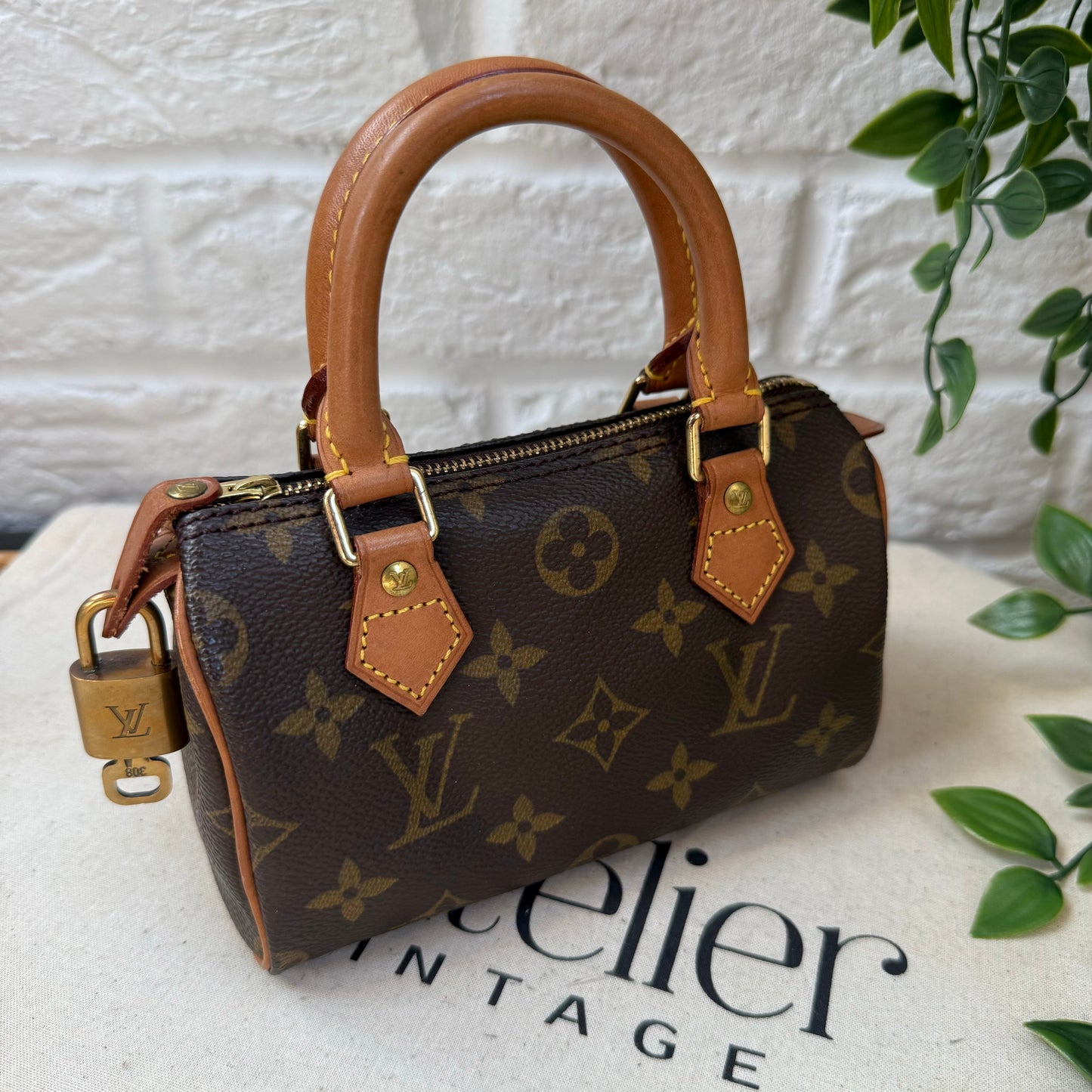 Louis Vuitton Speedy Nano with Strap & Padlock