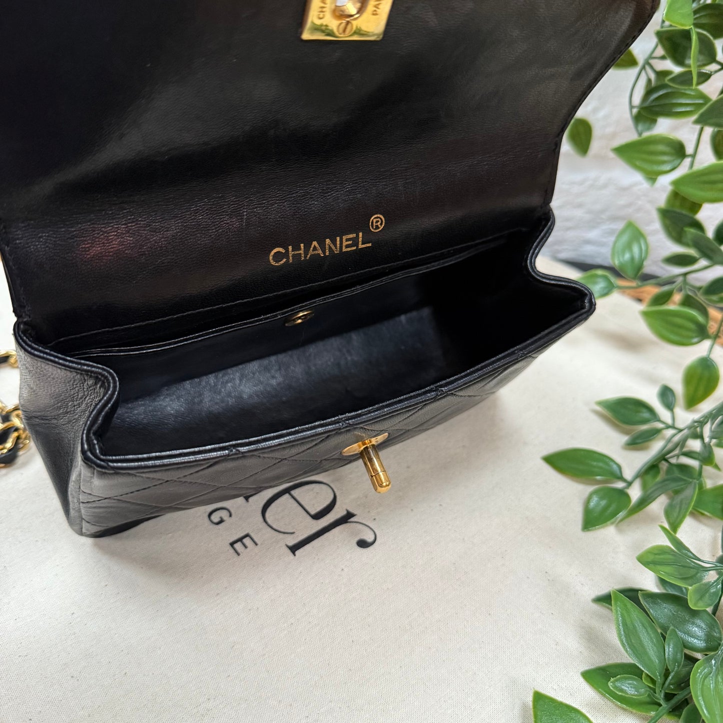 Chanel 1989 Rare Bi Color Single Flap Two Way