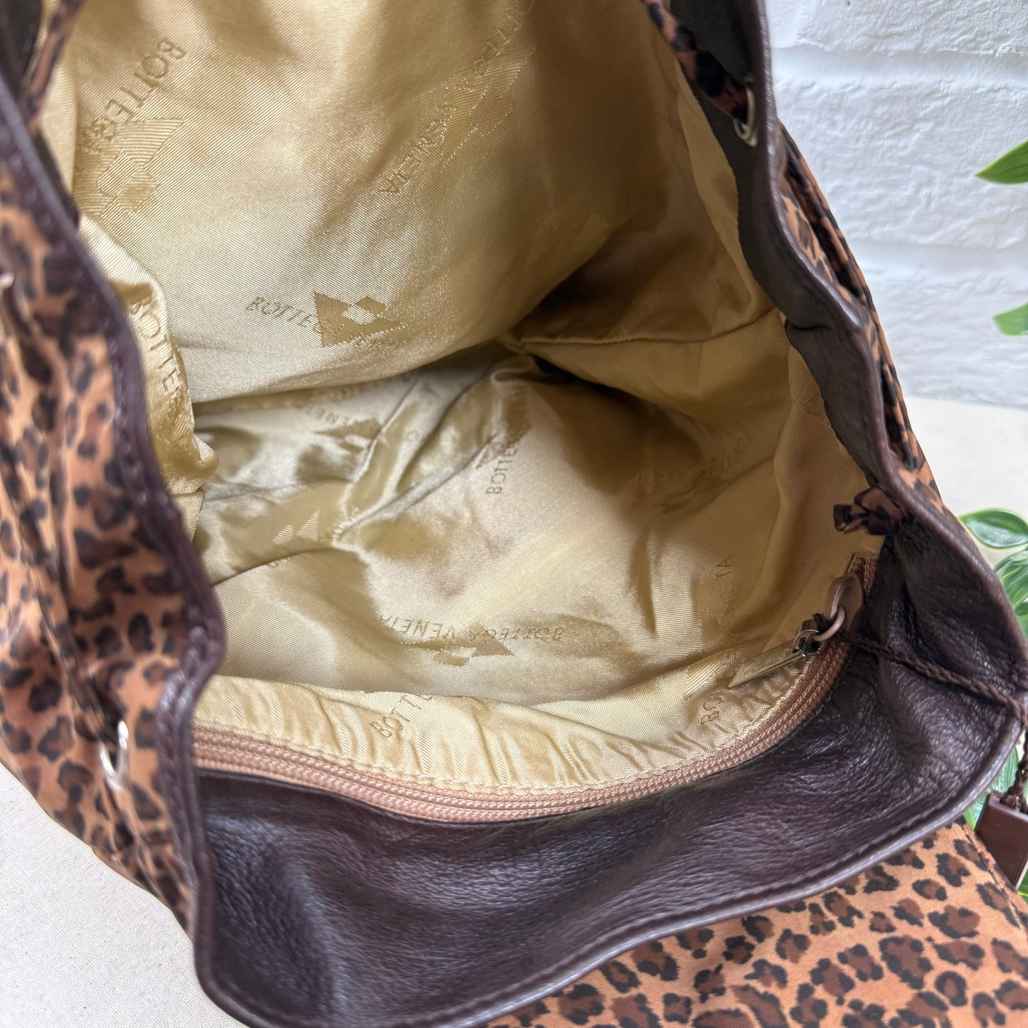 Bottega Veneta 1980s Leopard Print Back Pack