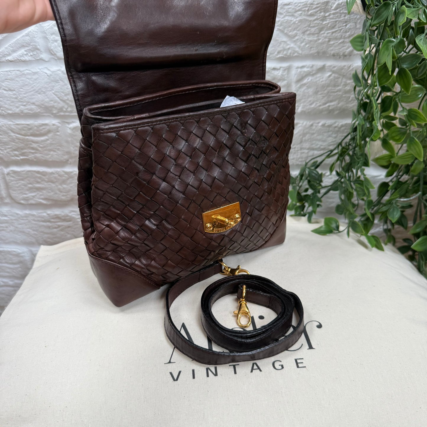 Bottega Veneta Chocolate Brown Two Way Cross Body