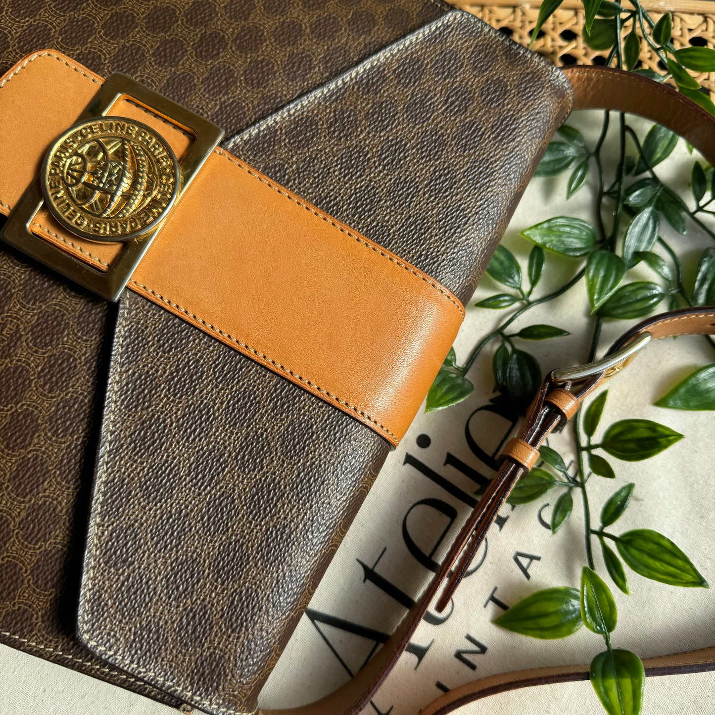 Celine 1990s Macadam Cross Body