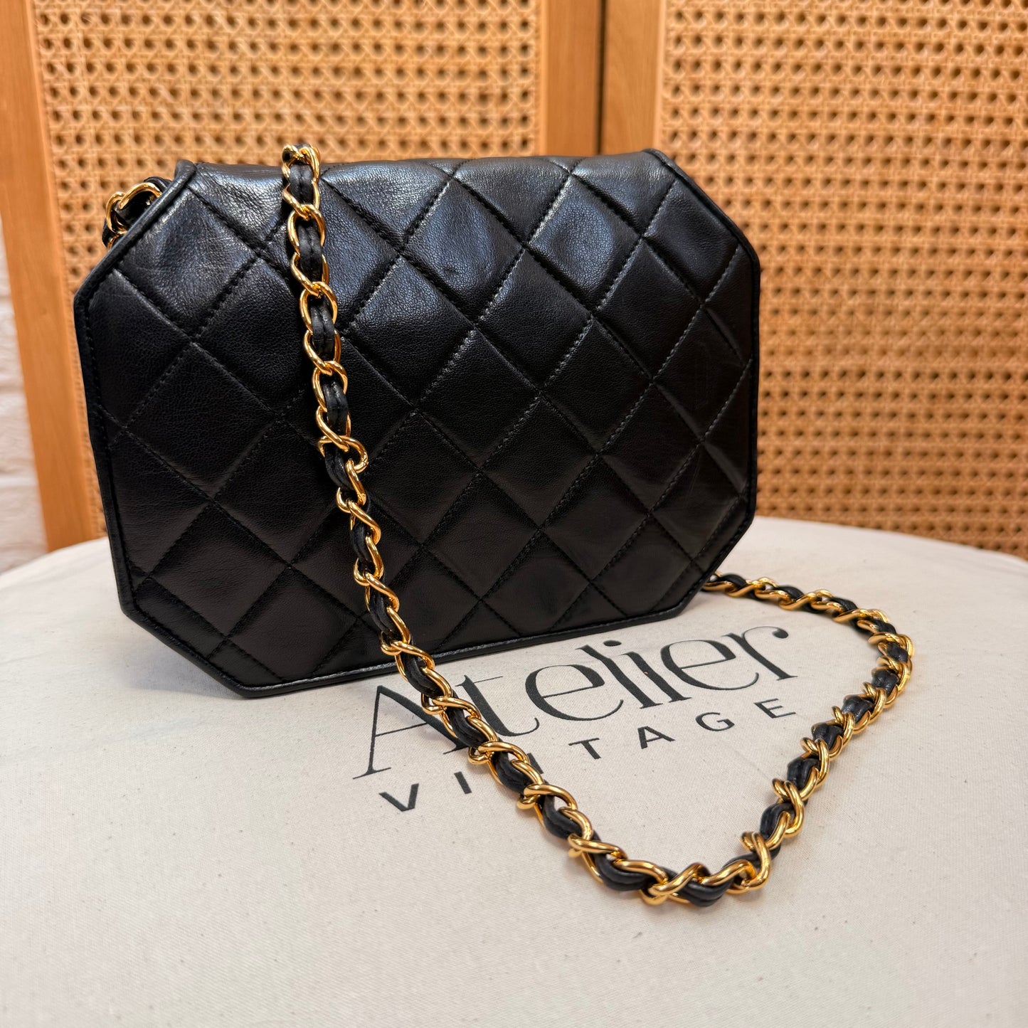 Chanel 1989 Rare Octagon Single Flap