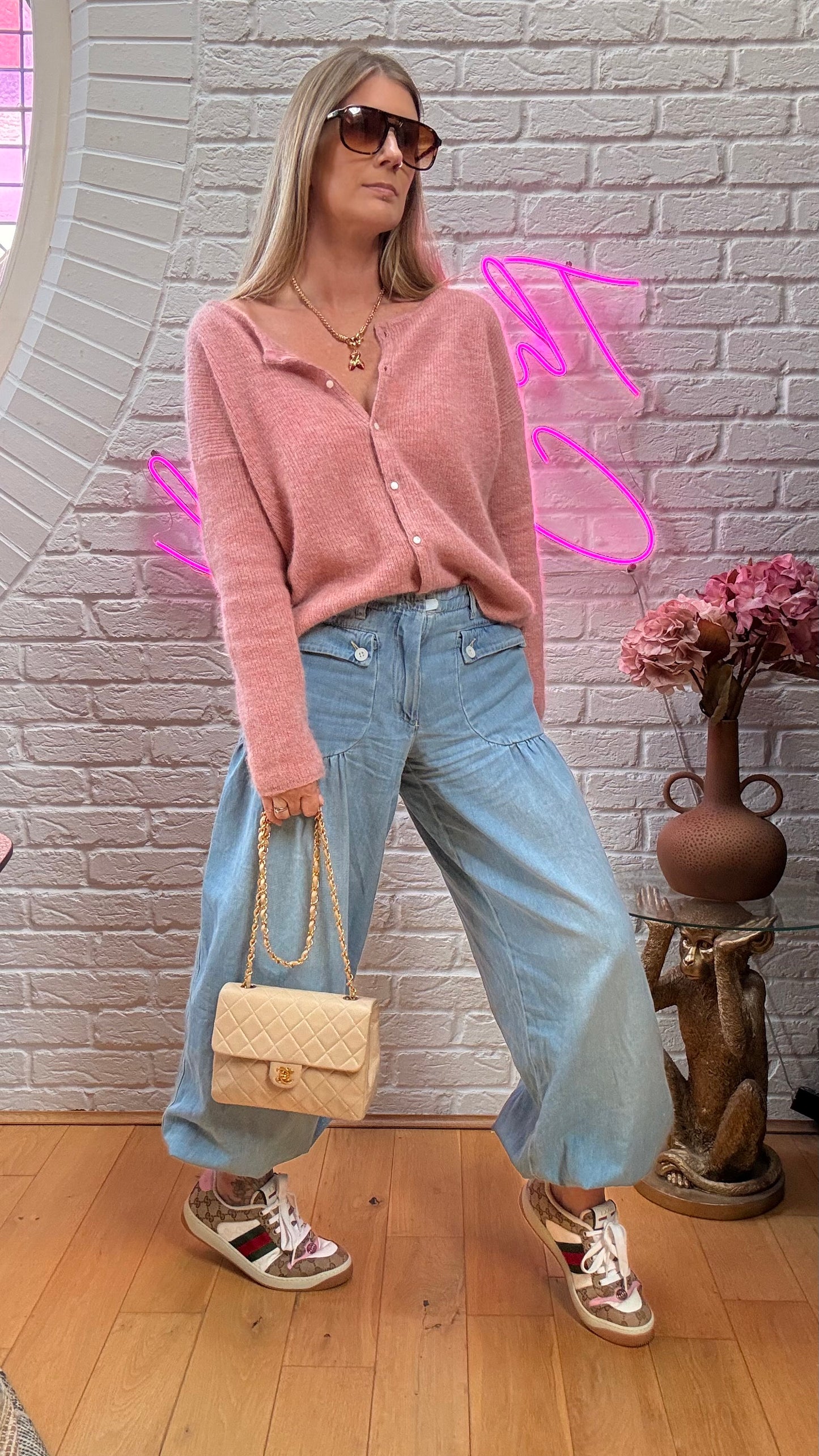 Chanel 1991 Beige Classic Medium Square Single Flap