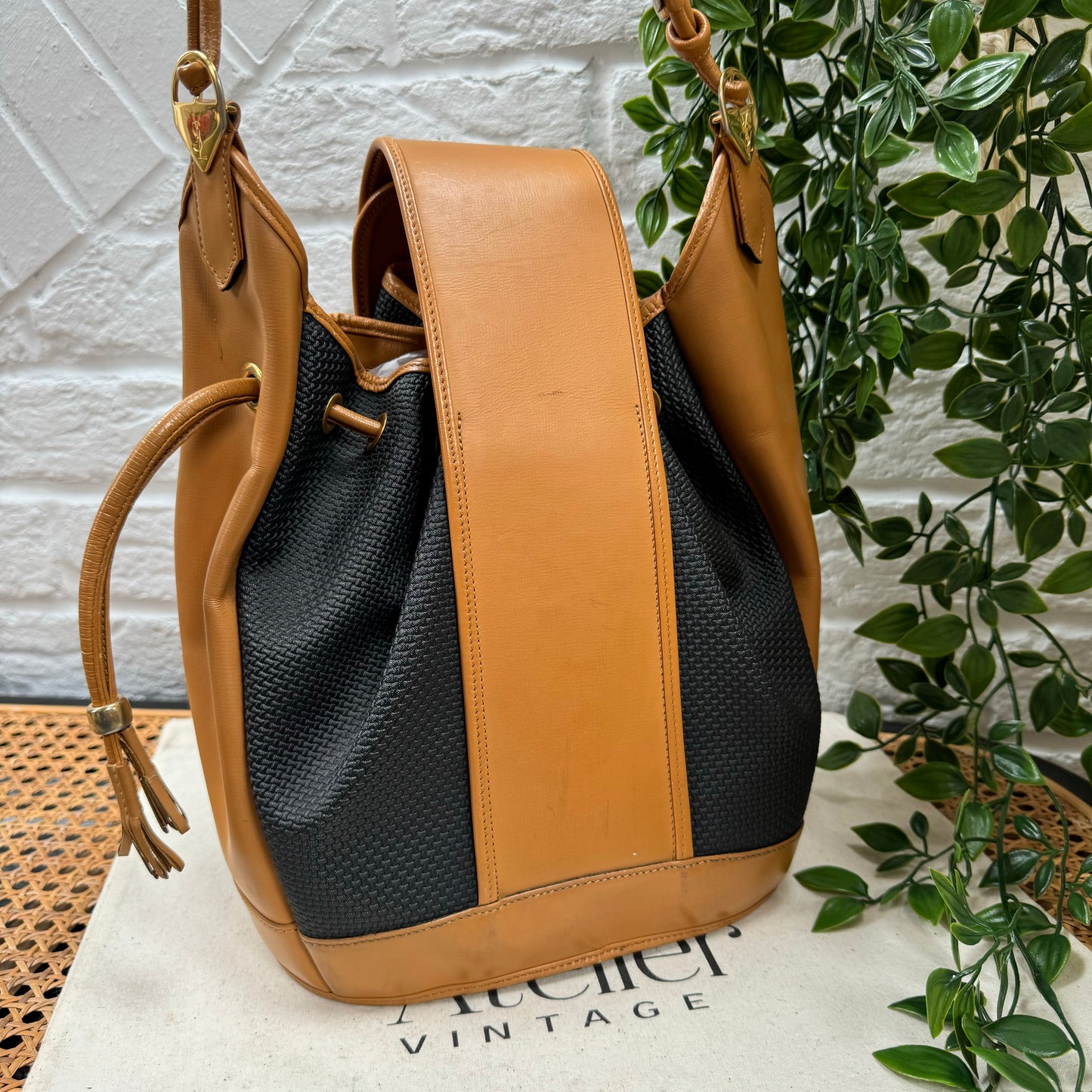 Saint Laurent 1980s Cross Body Bucket Bag